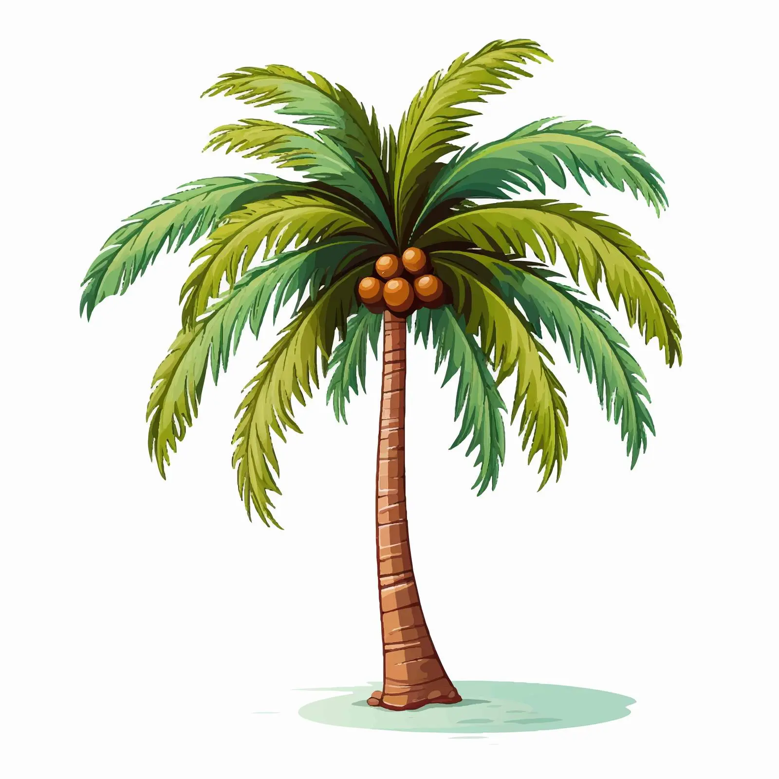 Cartoon Palm Tree Vector Illustration — free download from Dotvec