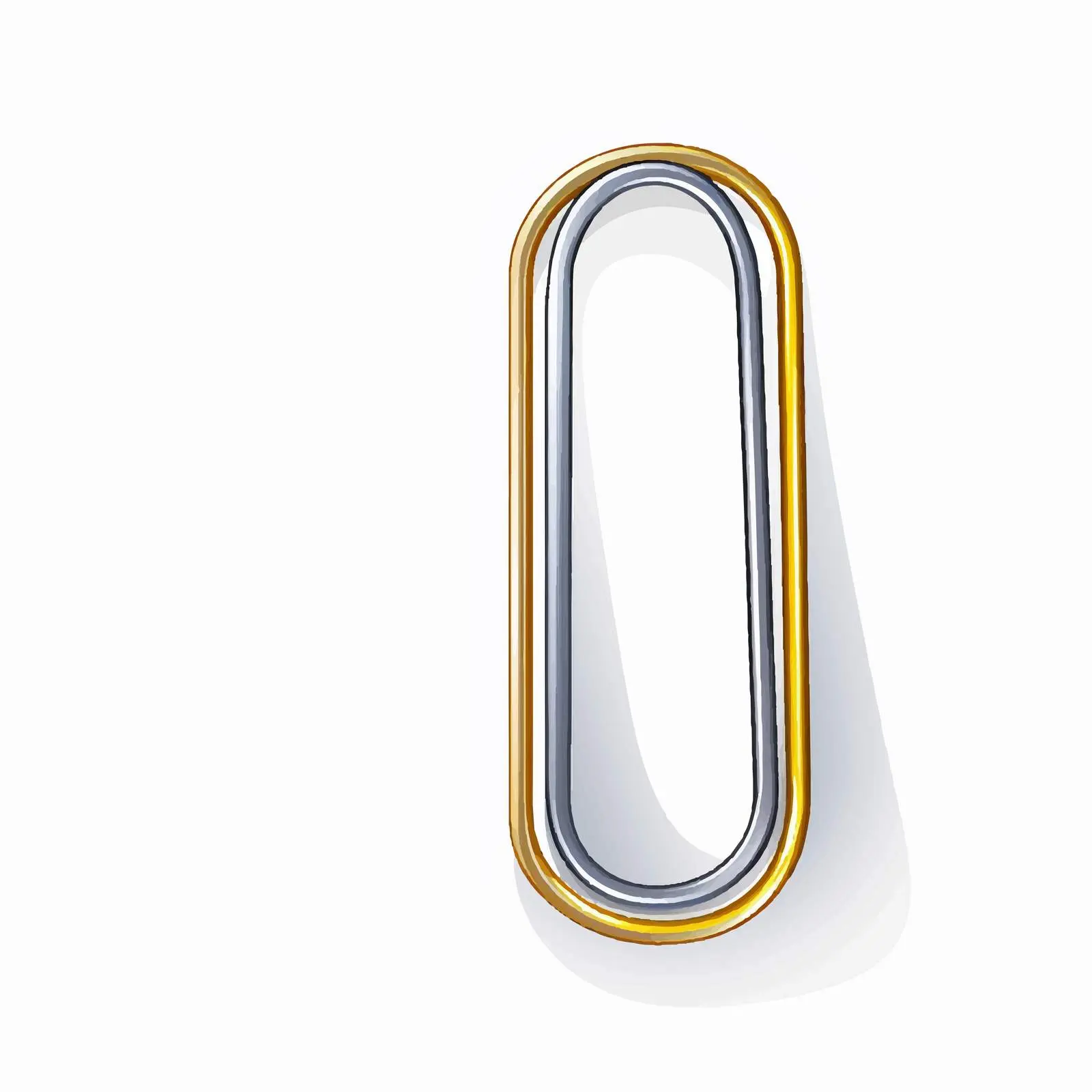 Cartoon Paper Clip Illustration on White Background — free download from Dotvec