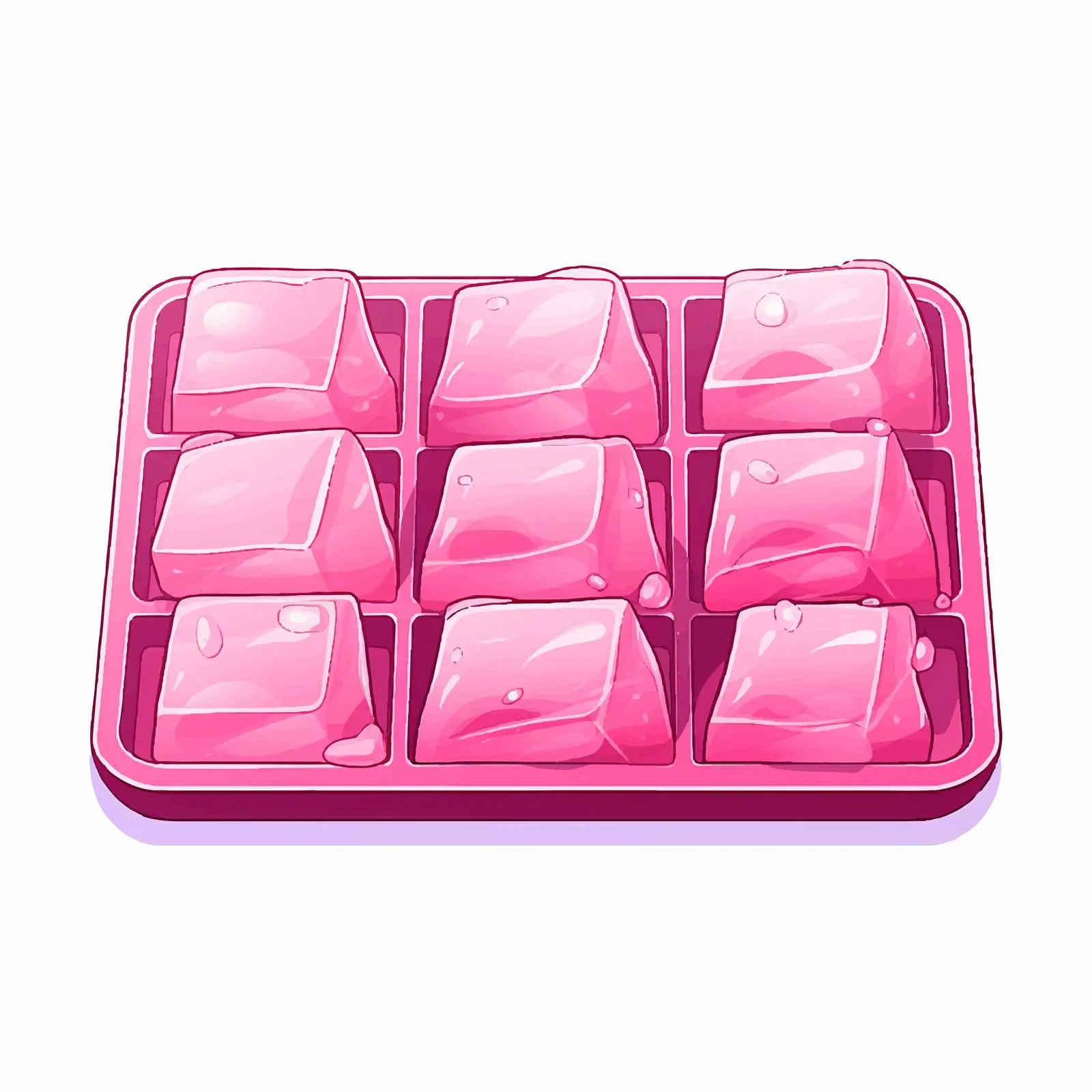 Pink Ice Tray on White Background — free download from Dotvec