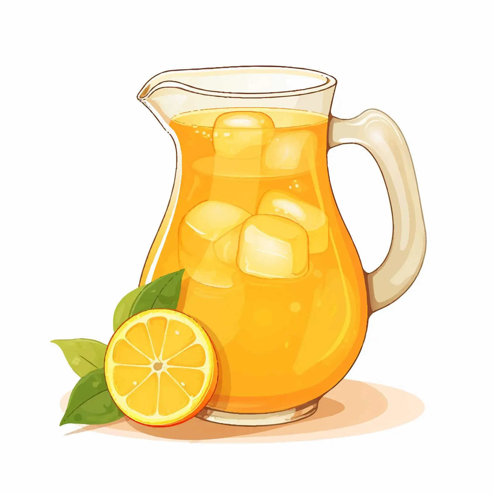 Fresh Orange Juice Pitcher Illustration — free download from Dotvec