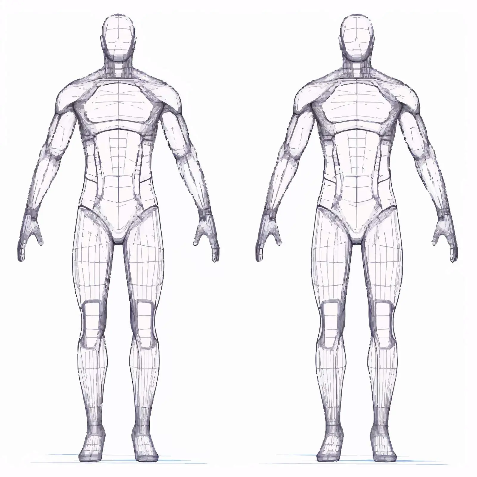 Plain Human Body Outline Illustration — free download from Dotvec