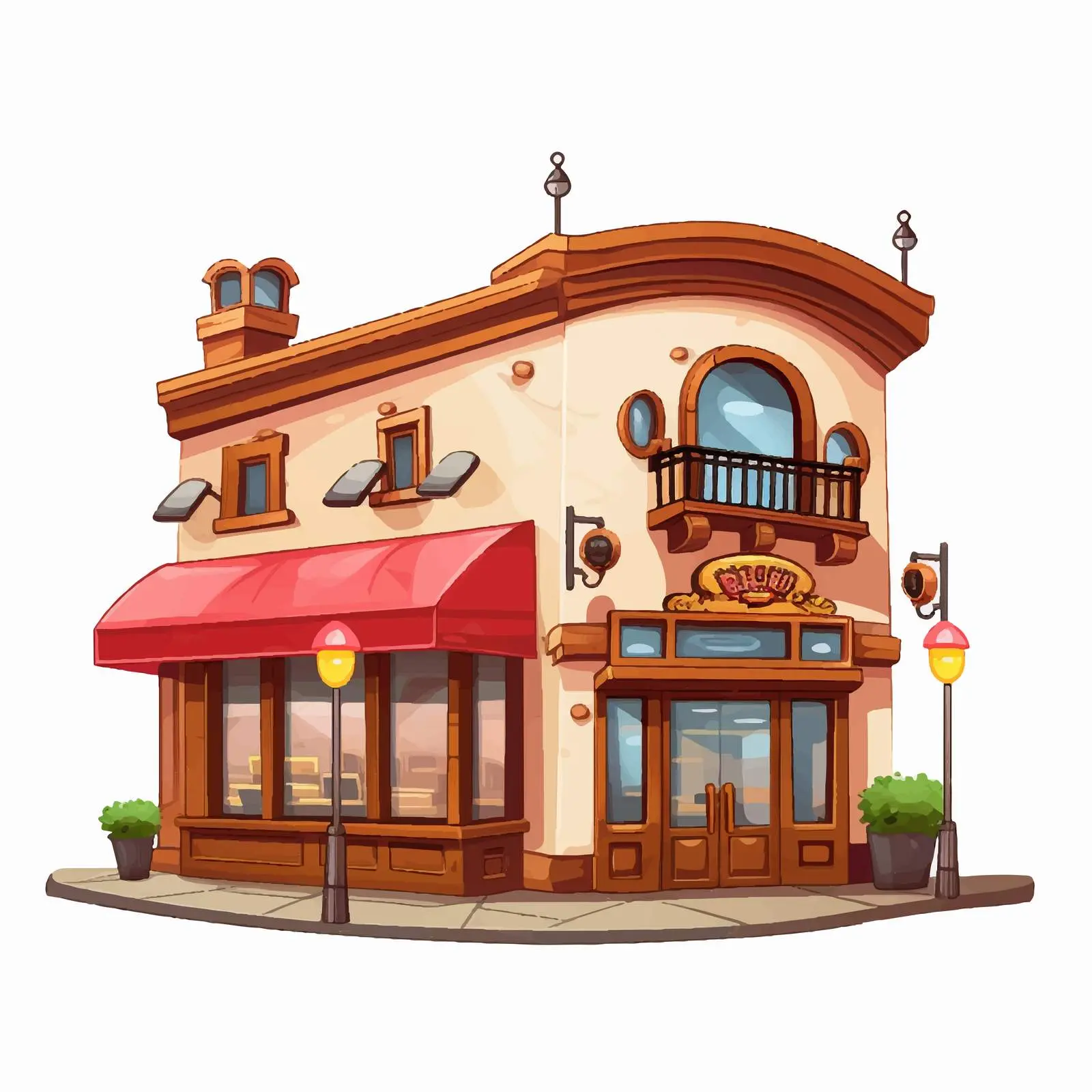 Restaurant Illustration on White Background — free download from Dotvec