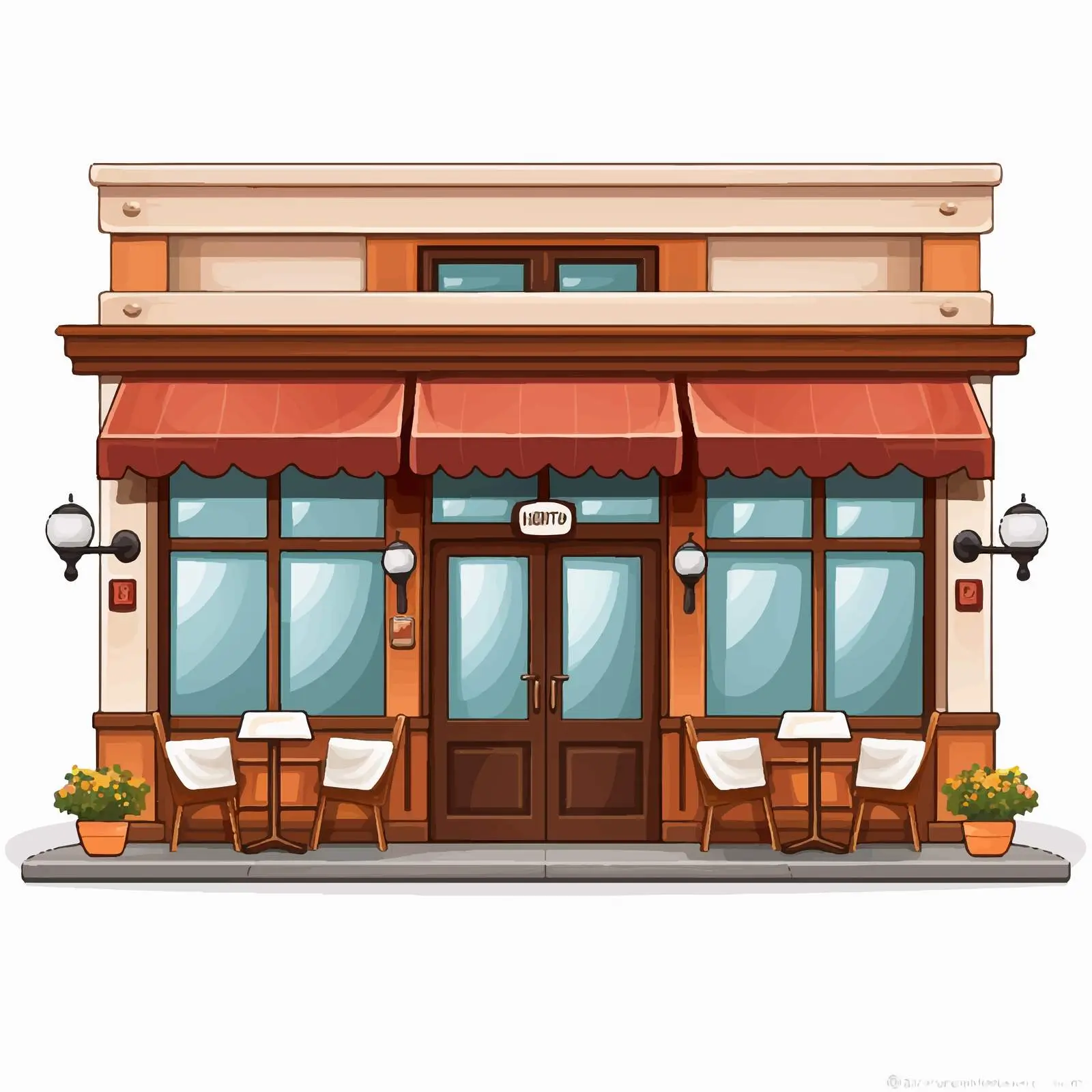 Restaurant Illustration on White Background — free download from Dotvec