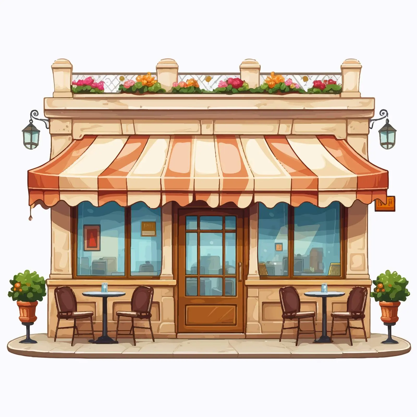 Restaurant Illustration on White Background — free download from Dotvec
