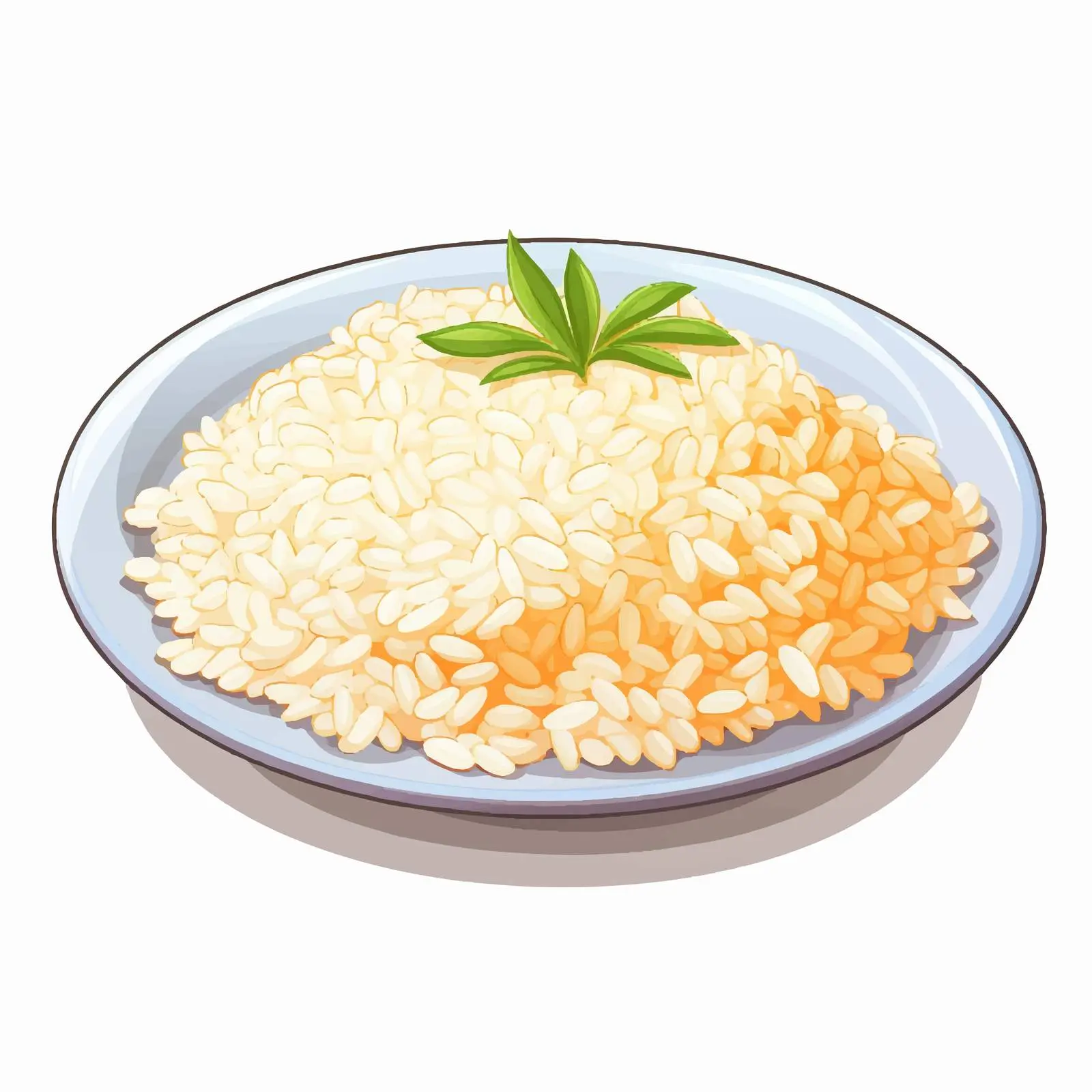 Rice Dish Illustration on White Background — free download from Dotvec