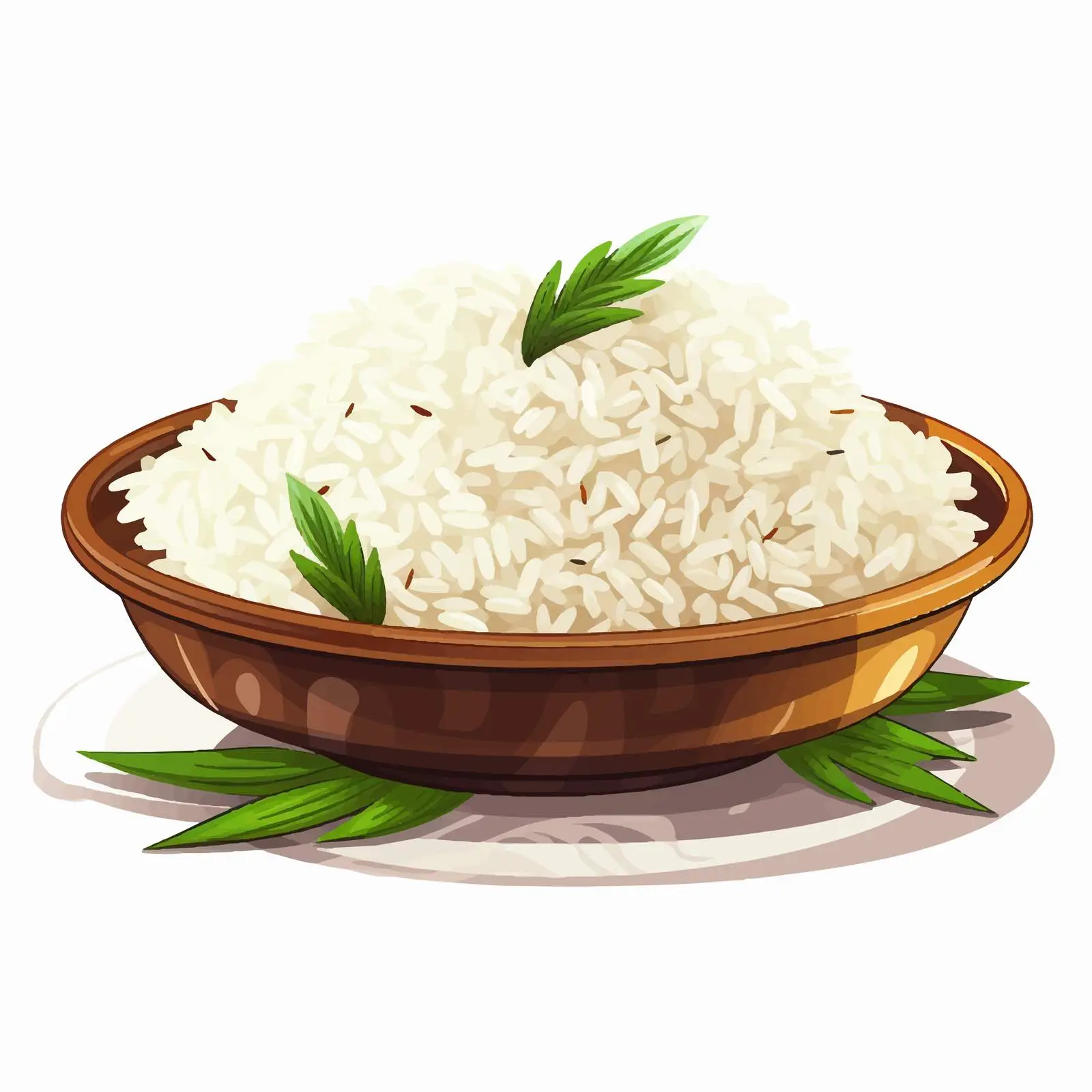 Rice Dish Illustration on White Background — free download from Dotvec