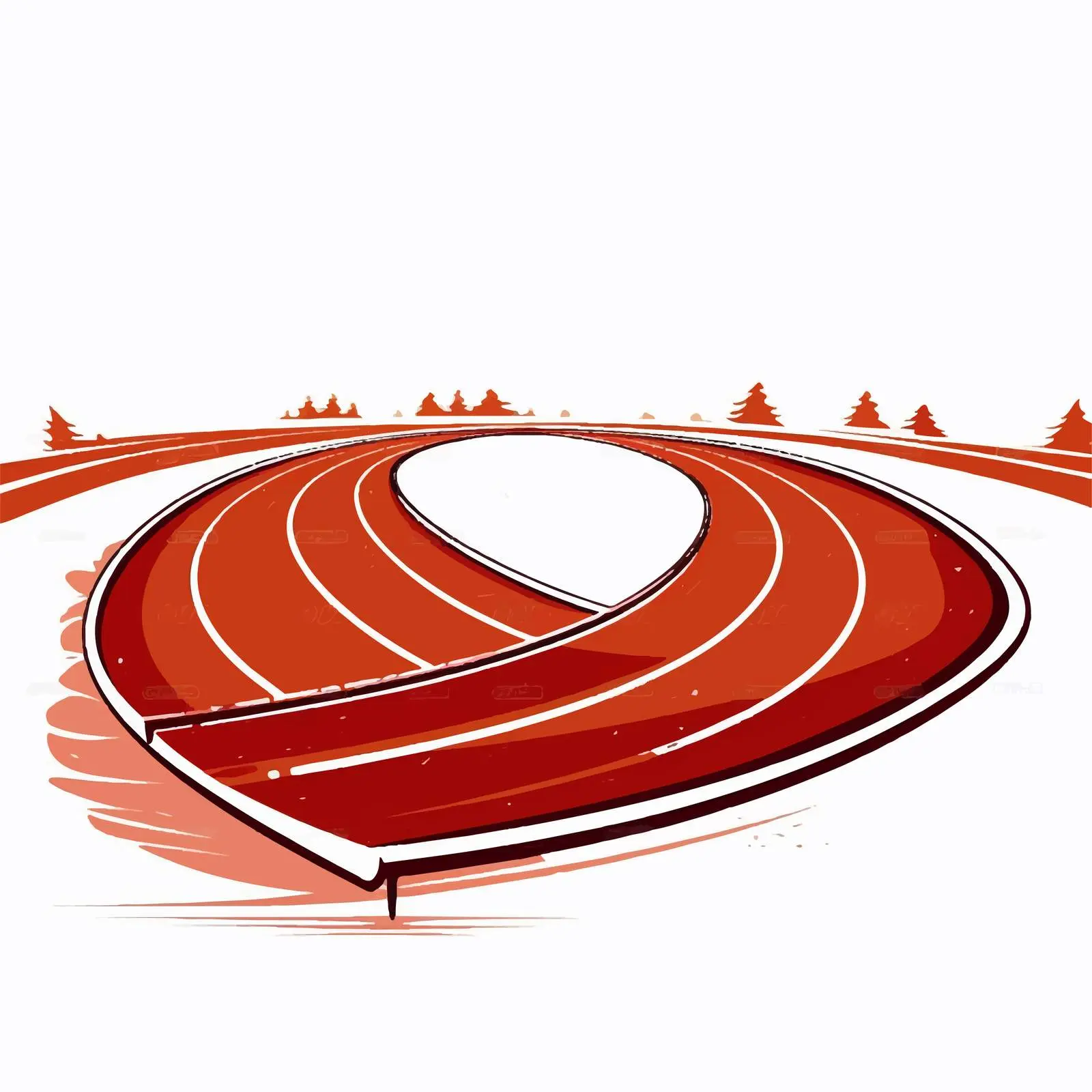 Cartoon Illustration of a Running Track — free download from Dotvec