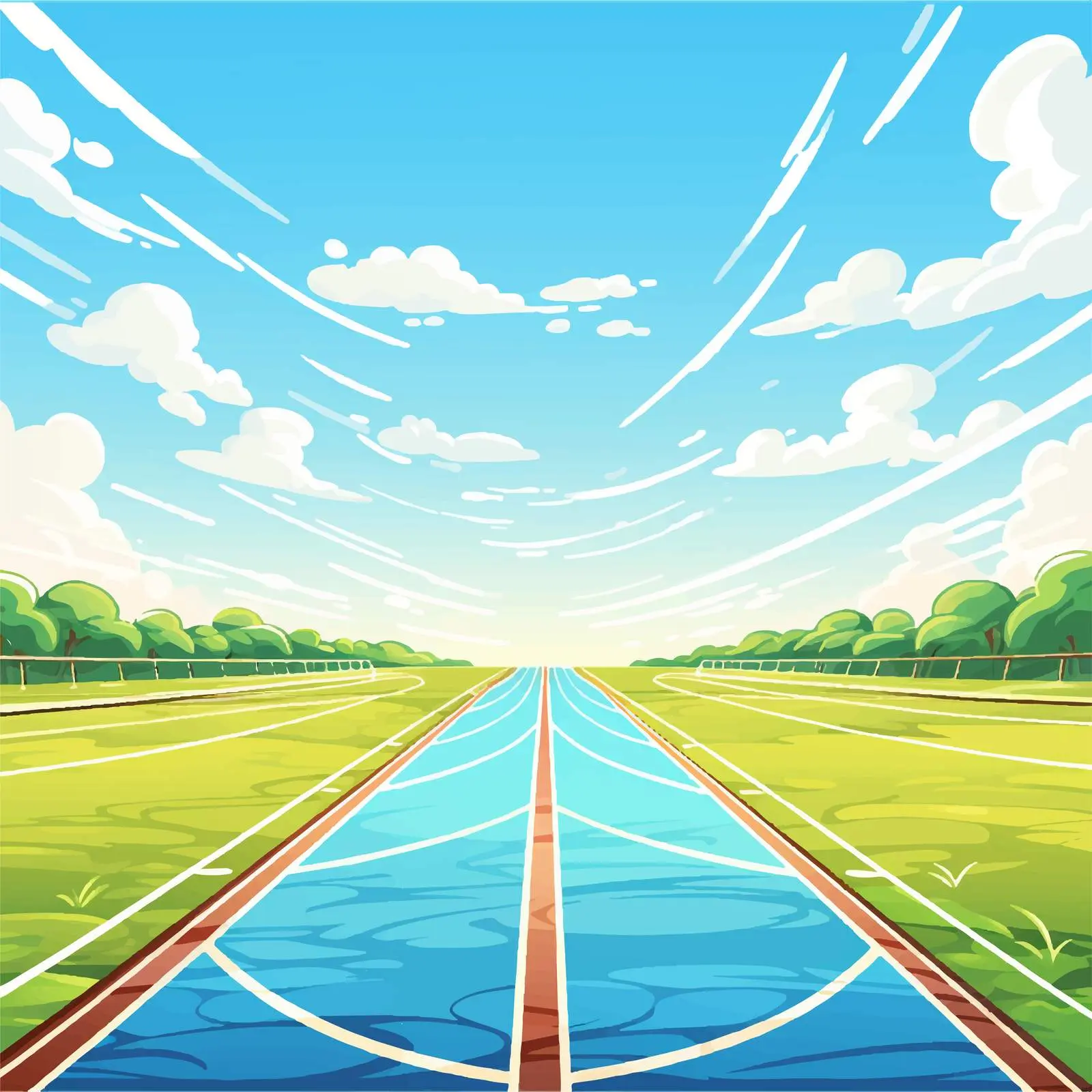 Cartoon Illustration of a Running Track — free download from Dotvec