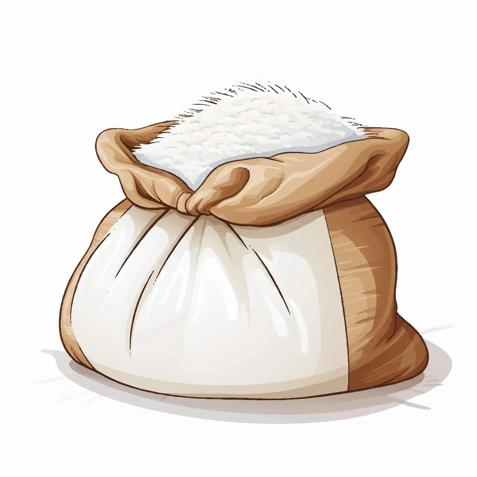 Sack of Flour Illustration on White Background – free flour image from Dotvec