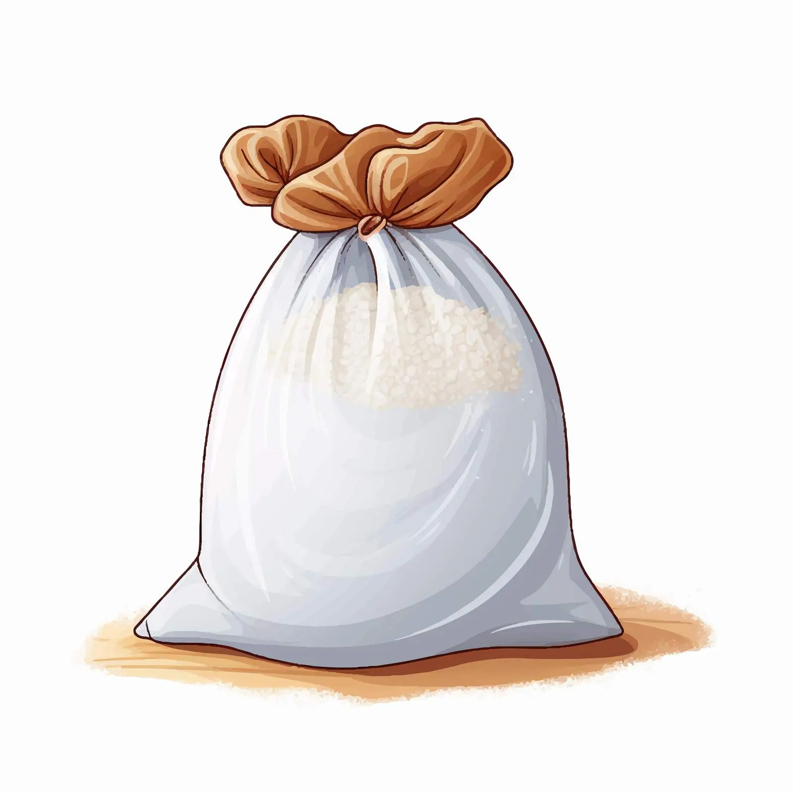 Sack of Flour on White Background Vector – free flour image from Dotvec