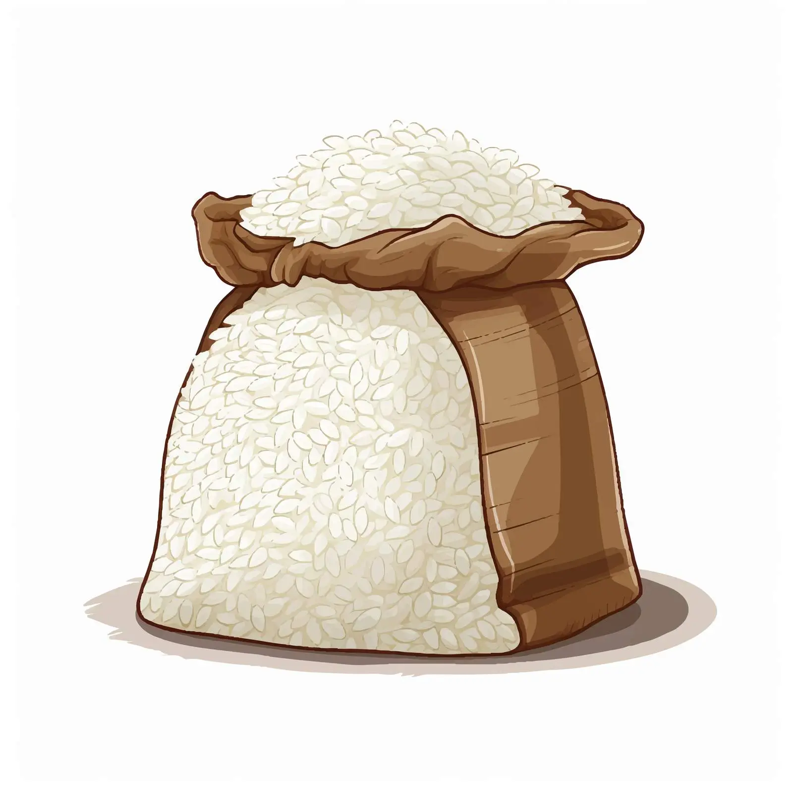 Sack of White Rice on White Background — free download from Dotvec