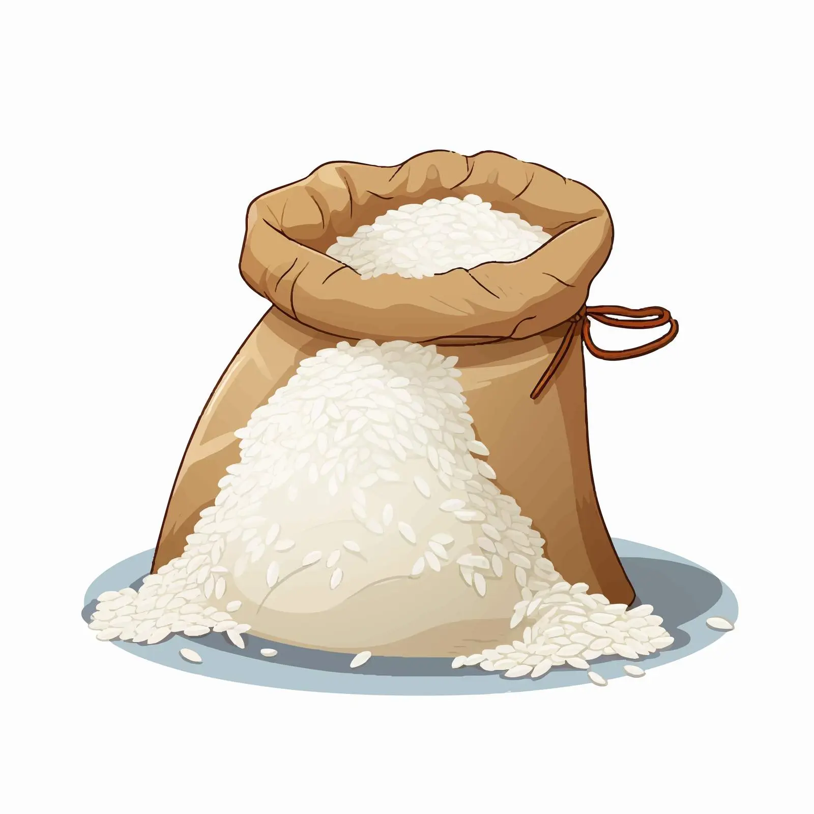 Sack of White Rice on White Background — free download from Dotvec