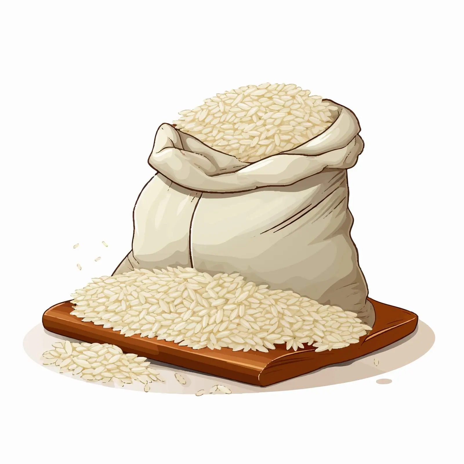Sack of White Rice on White Background — free download from Dotvec