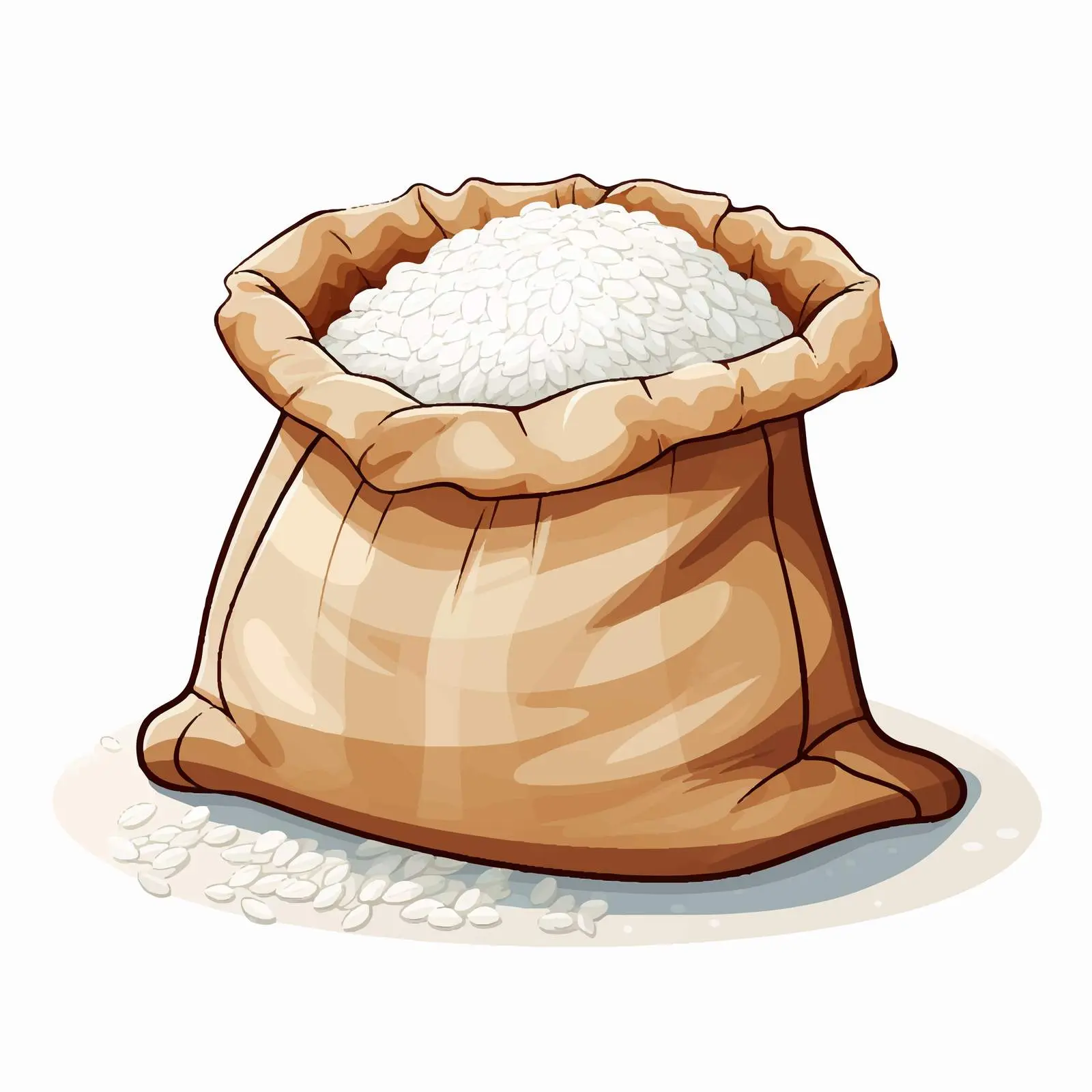 Sack of White Rice on White Background — free download from Dotvec