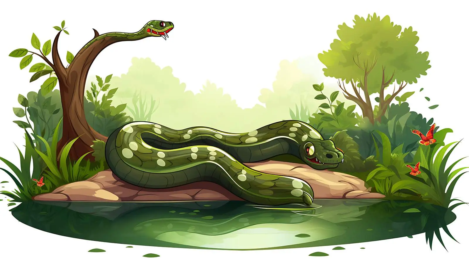 Sinister Snake in Forest — free download from Dotvec