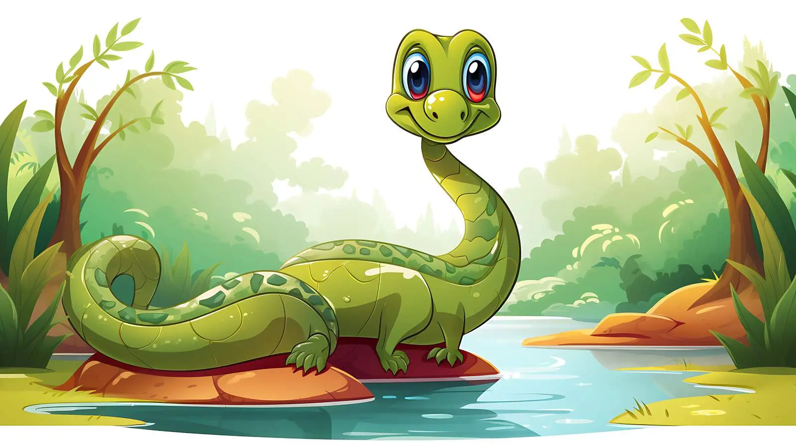 Sinister Snake in Forest Illustration — free download from Dotvec