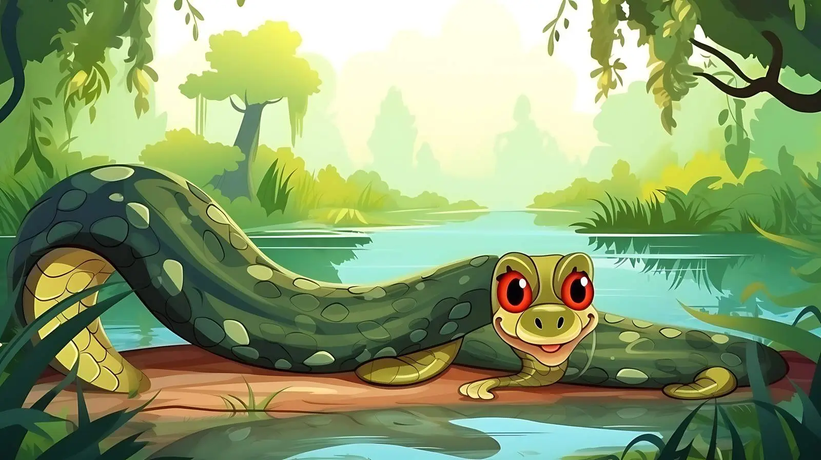 Sinister Snake in Dark Forest — free download from Dotvec