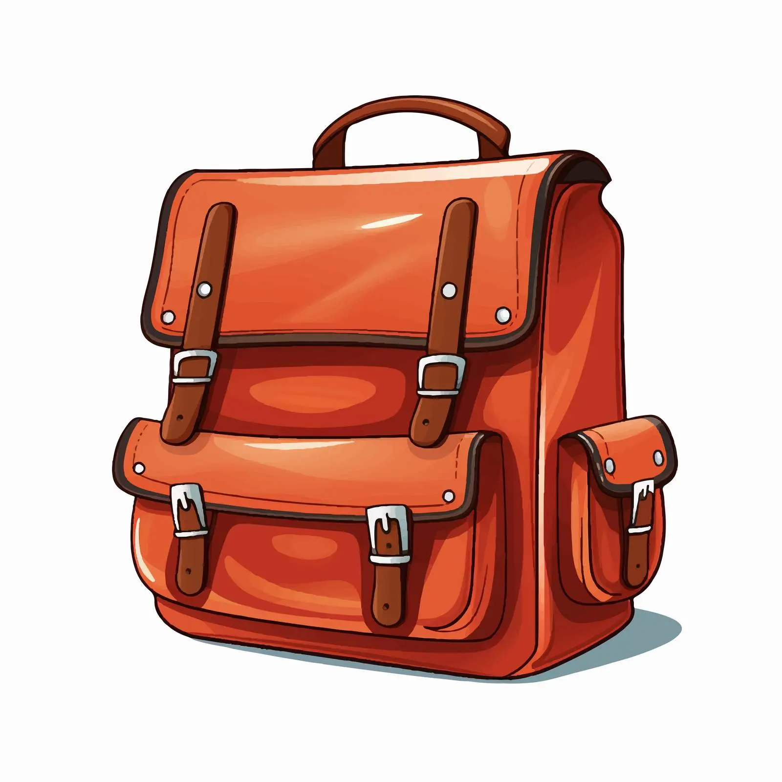 Cartoon Illustration of School Bag on White Background — free download from Dotvec