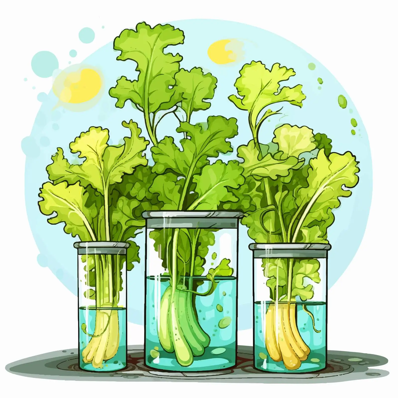 Science Experiment with Celery Color Change — free download from Dotvec