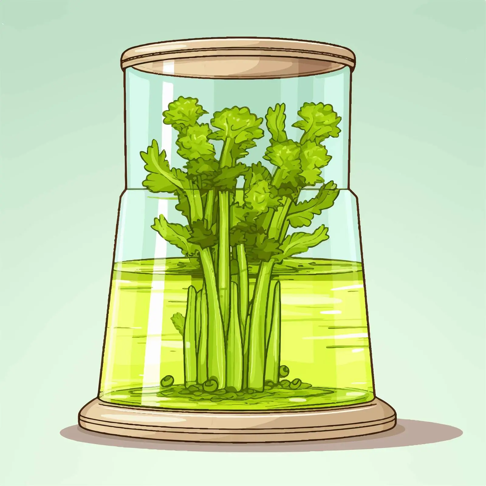 Science Experiment with Celery Color Change — free download from Dotvec