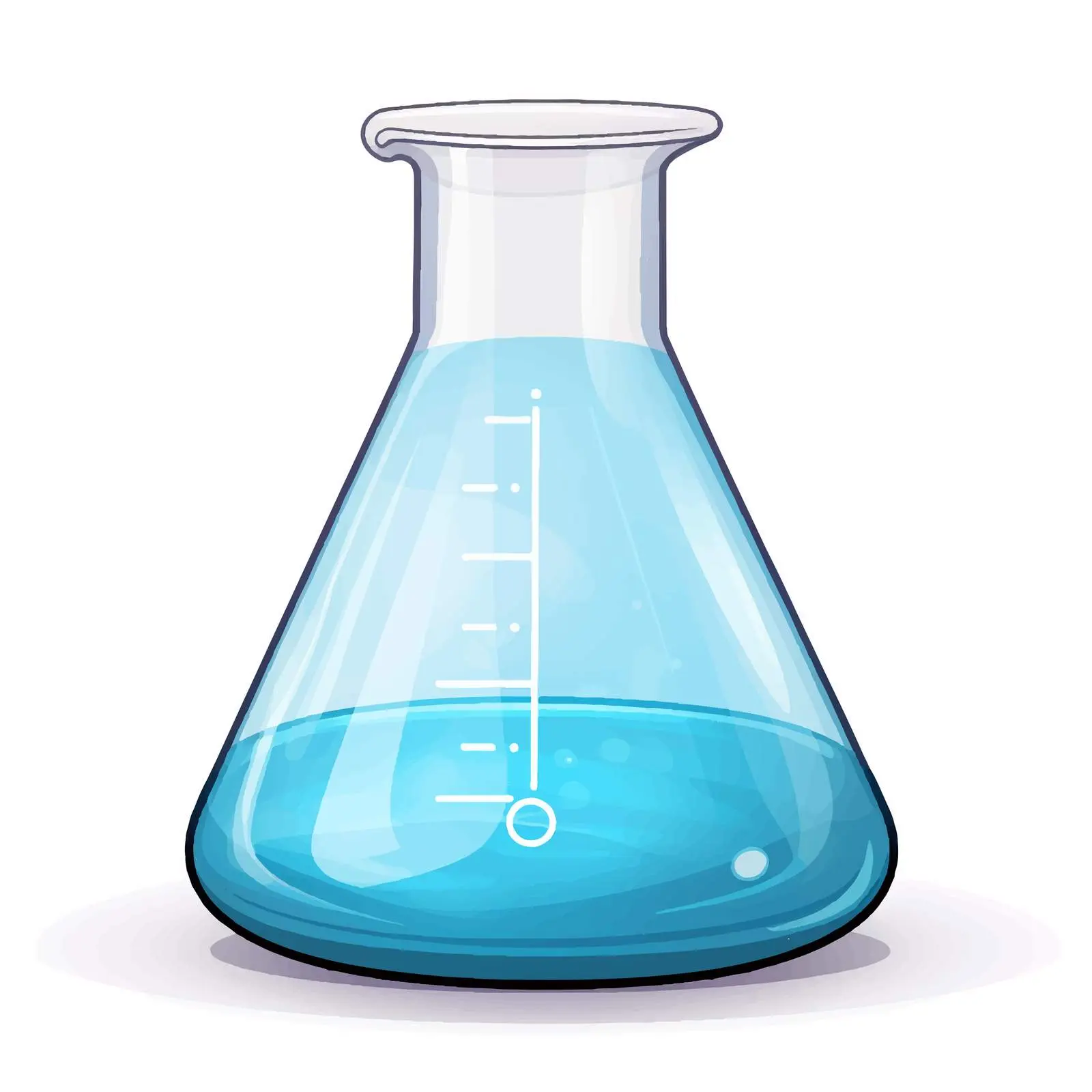 Cartoon Scientific Beaker Vector Illustration – free flask image from Dotvec