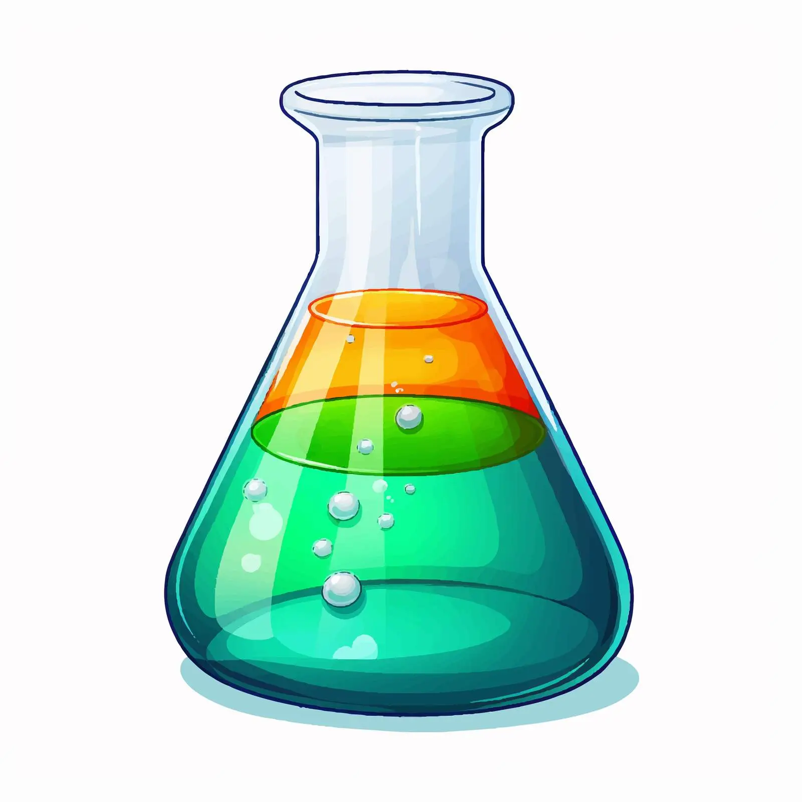 Cartoon Illustration of Scientific Beaker Vector – free flask image from Dotvec