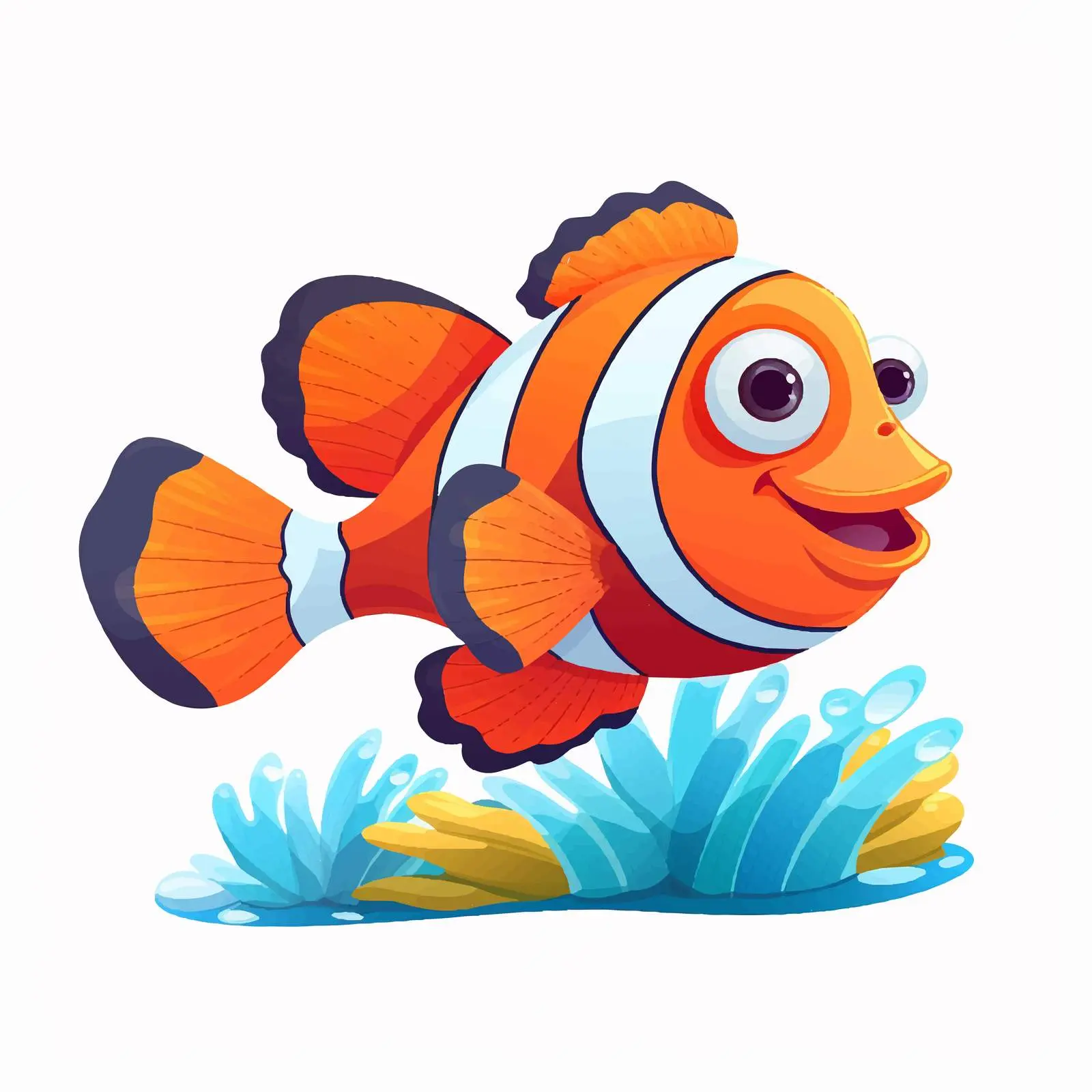 Nemo Fish in Vibrant Sea Illustration – free sea illustration image from Dotvec