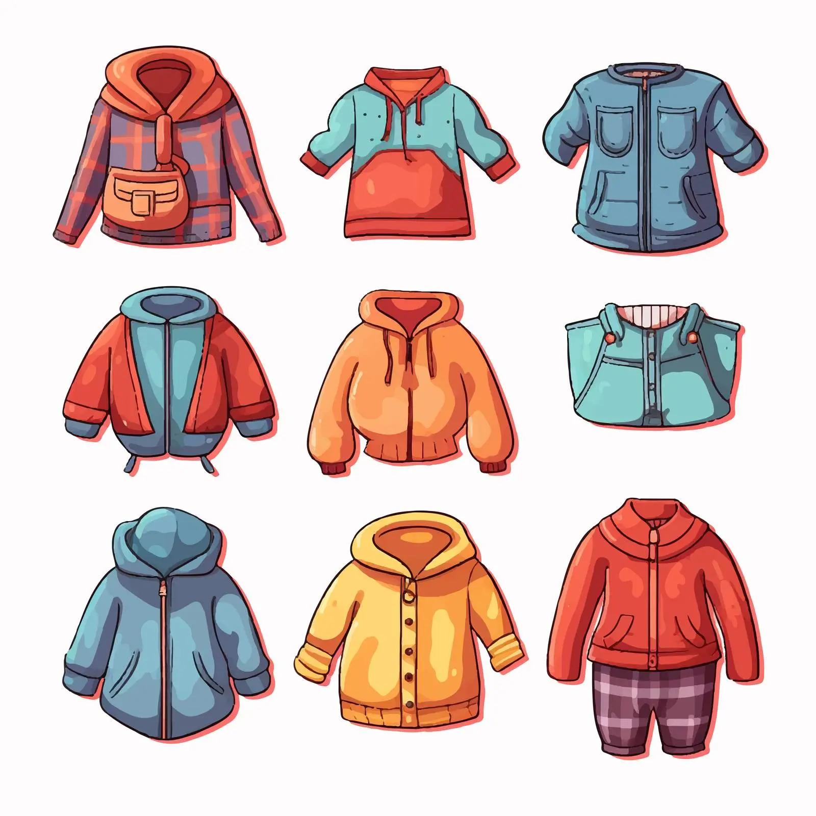 Cute Children Clothes Vector Illustration — free download from Dotvec