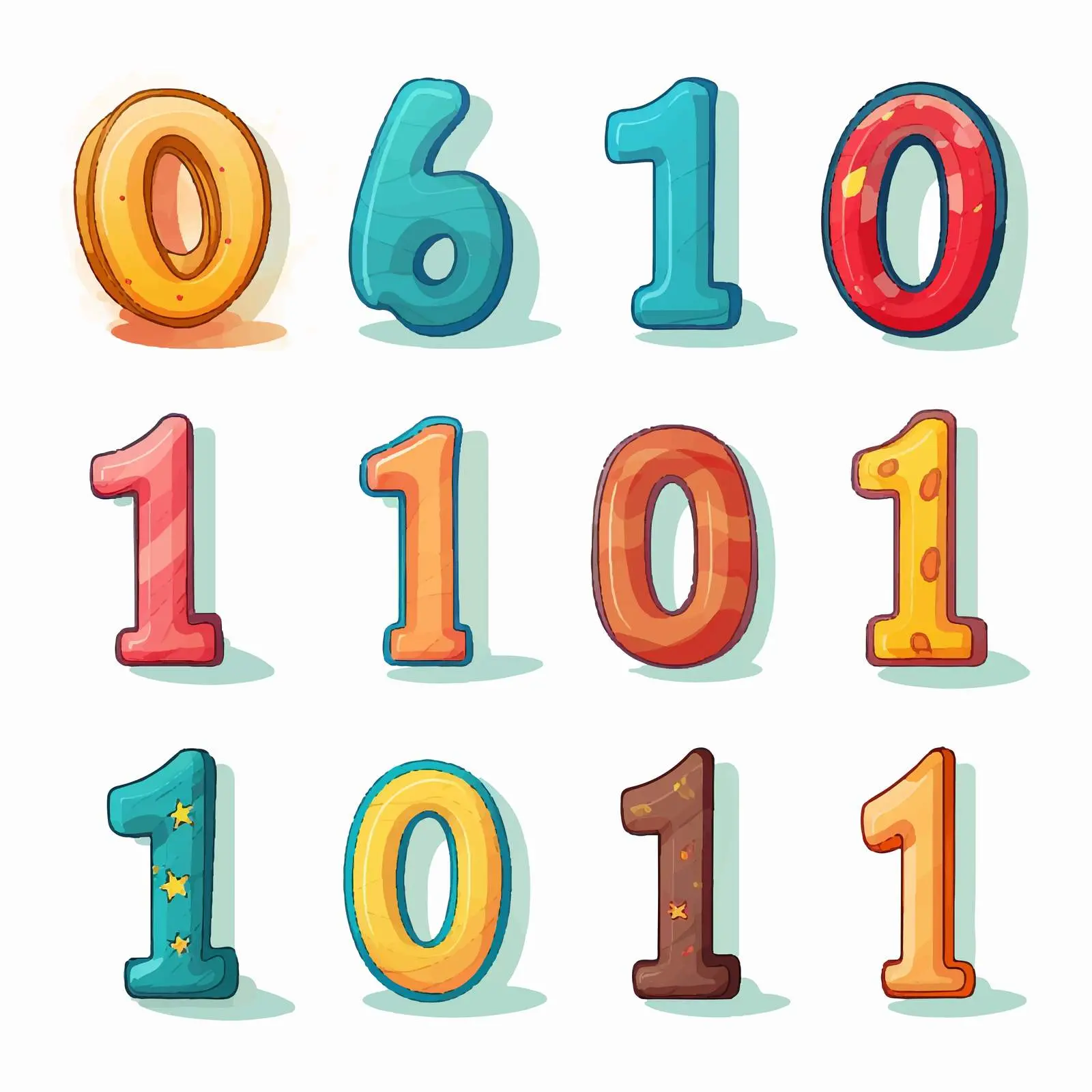 Cartoon Numbers 1 to 10 Vector Illustration — free download from Dotvec