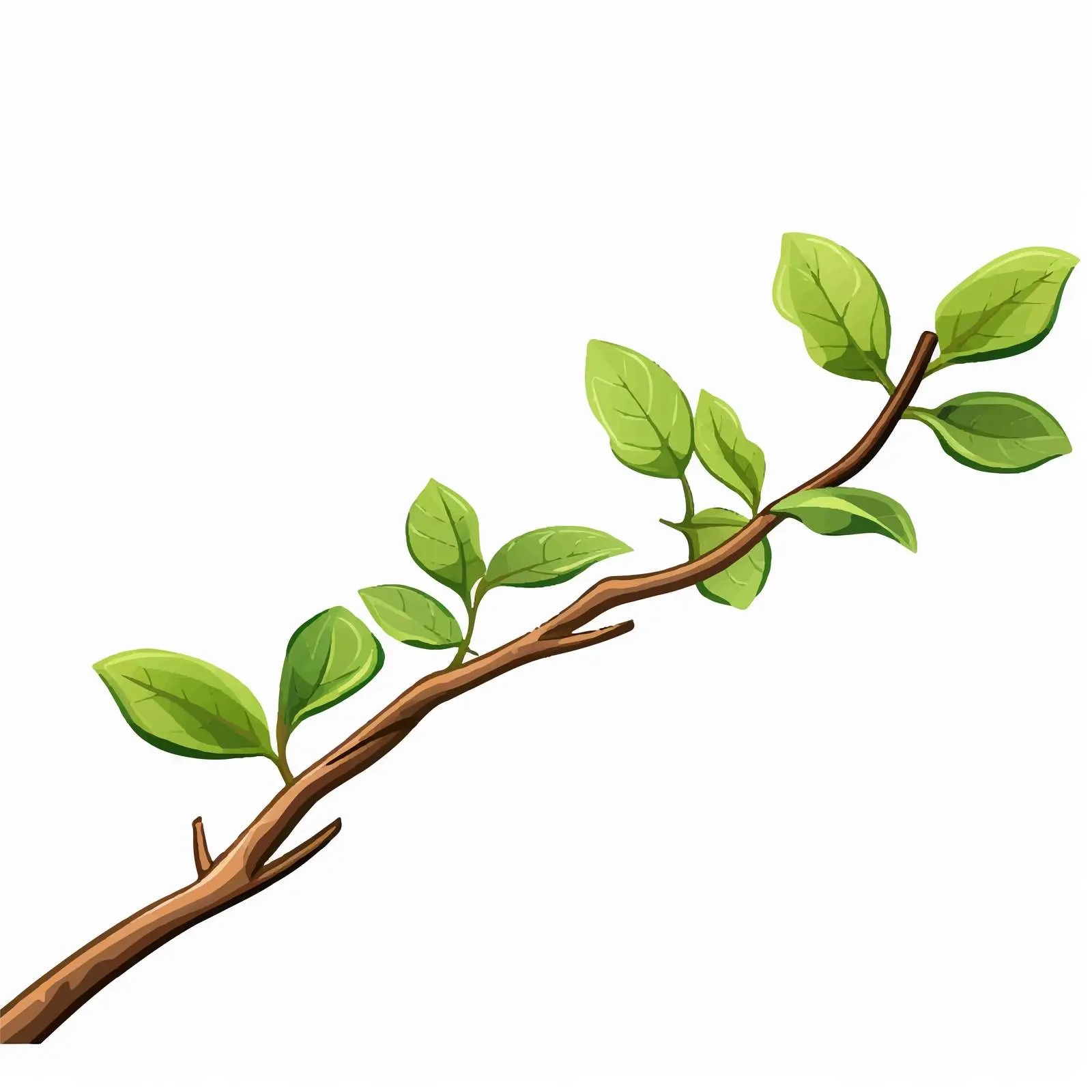 Single Branch Cartoon Vector Illustration — free download from Dotvec
