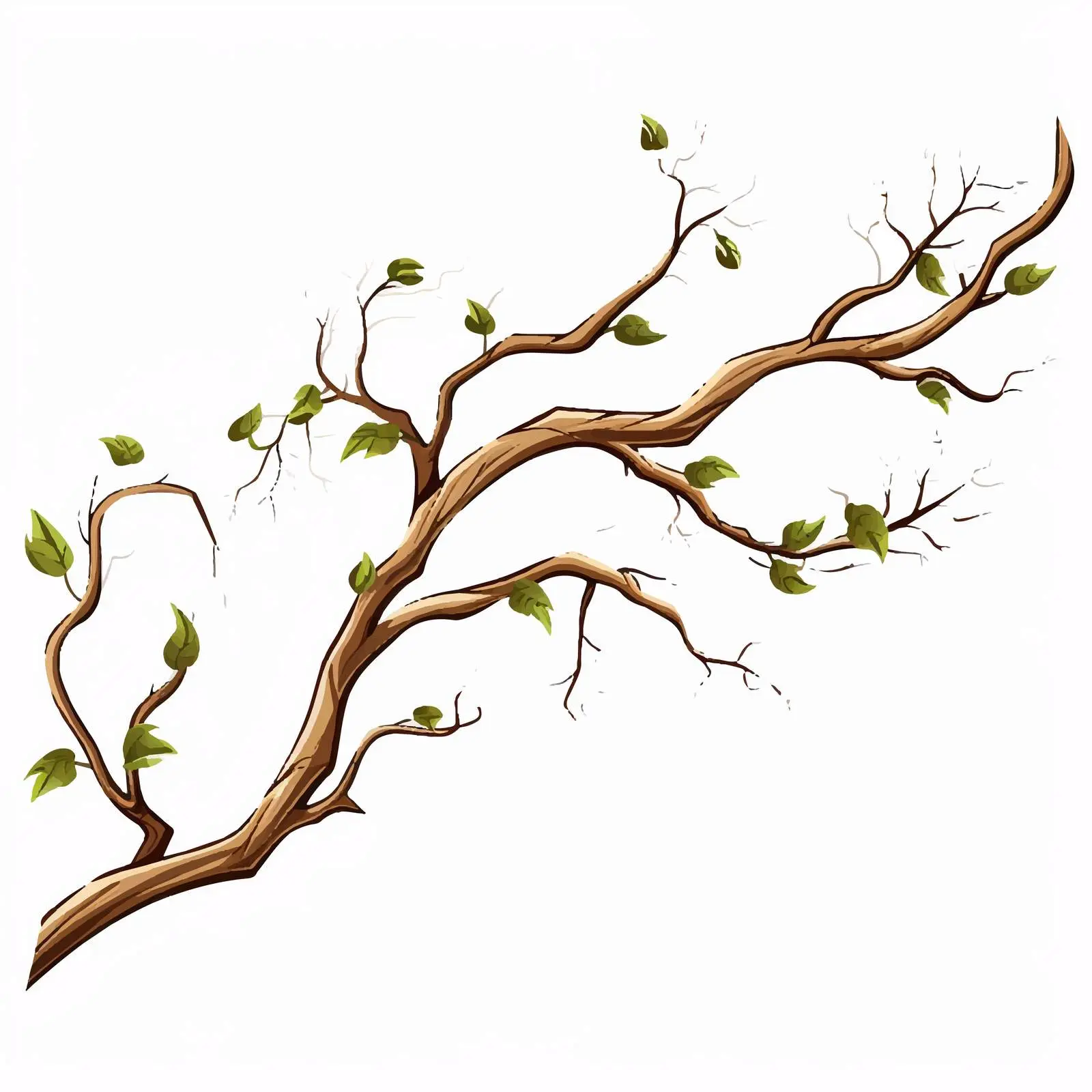 Single Branch Cartoon Vector Illustration — free download from Dotvec