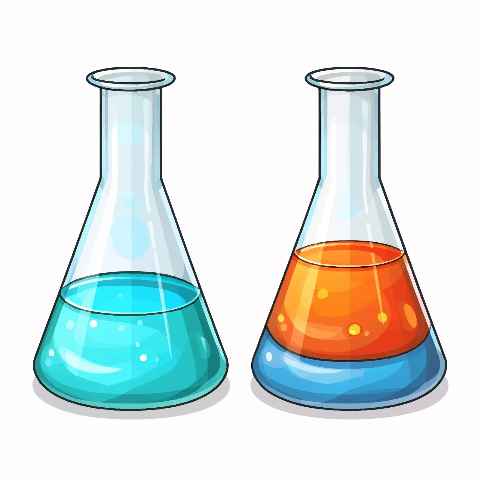 Small and Big Laboratory Beakers Illustration – free professional use image from Dotvec