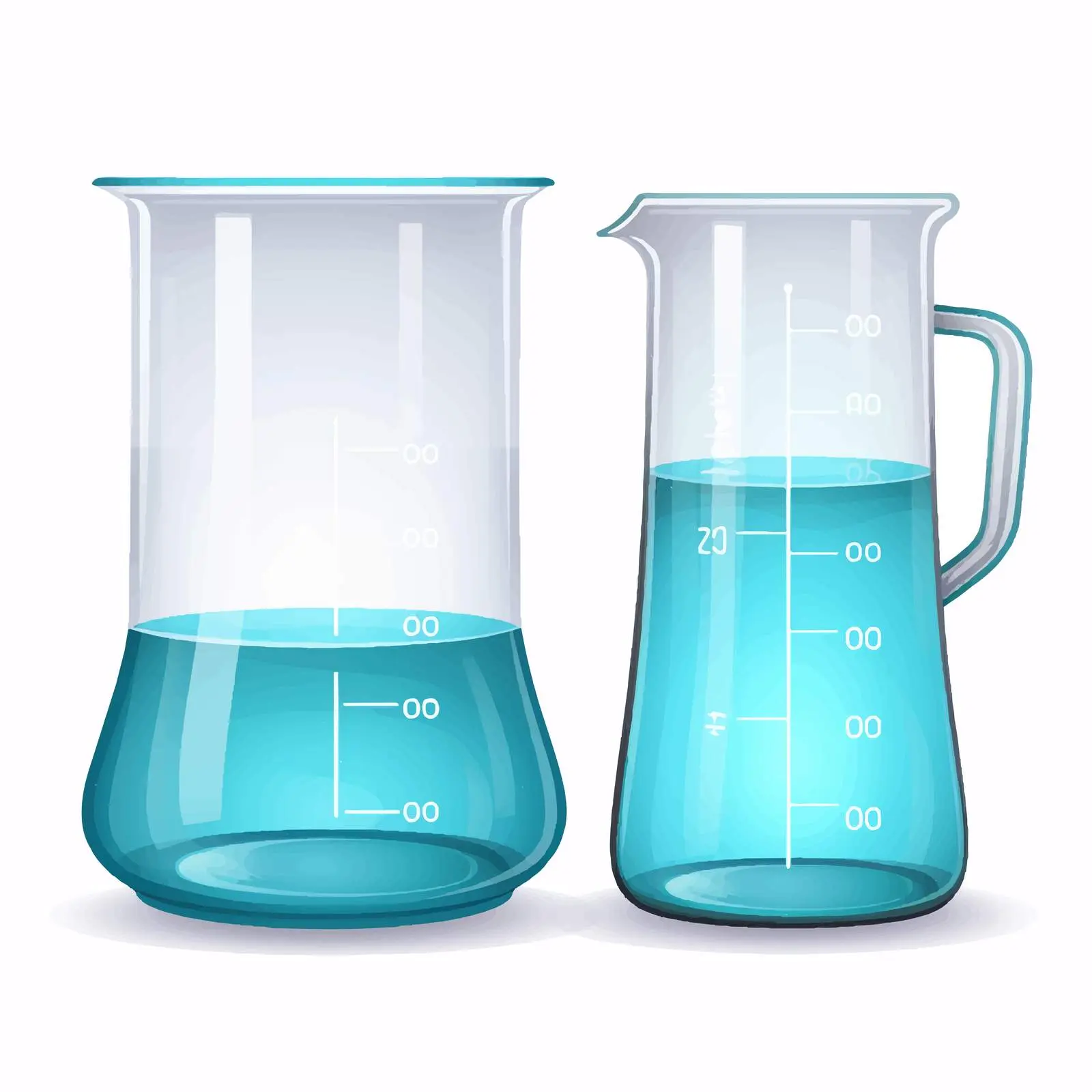 Small and Big Laboratory Beakers Illustration — free download from Dotvec