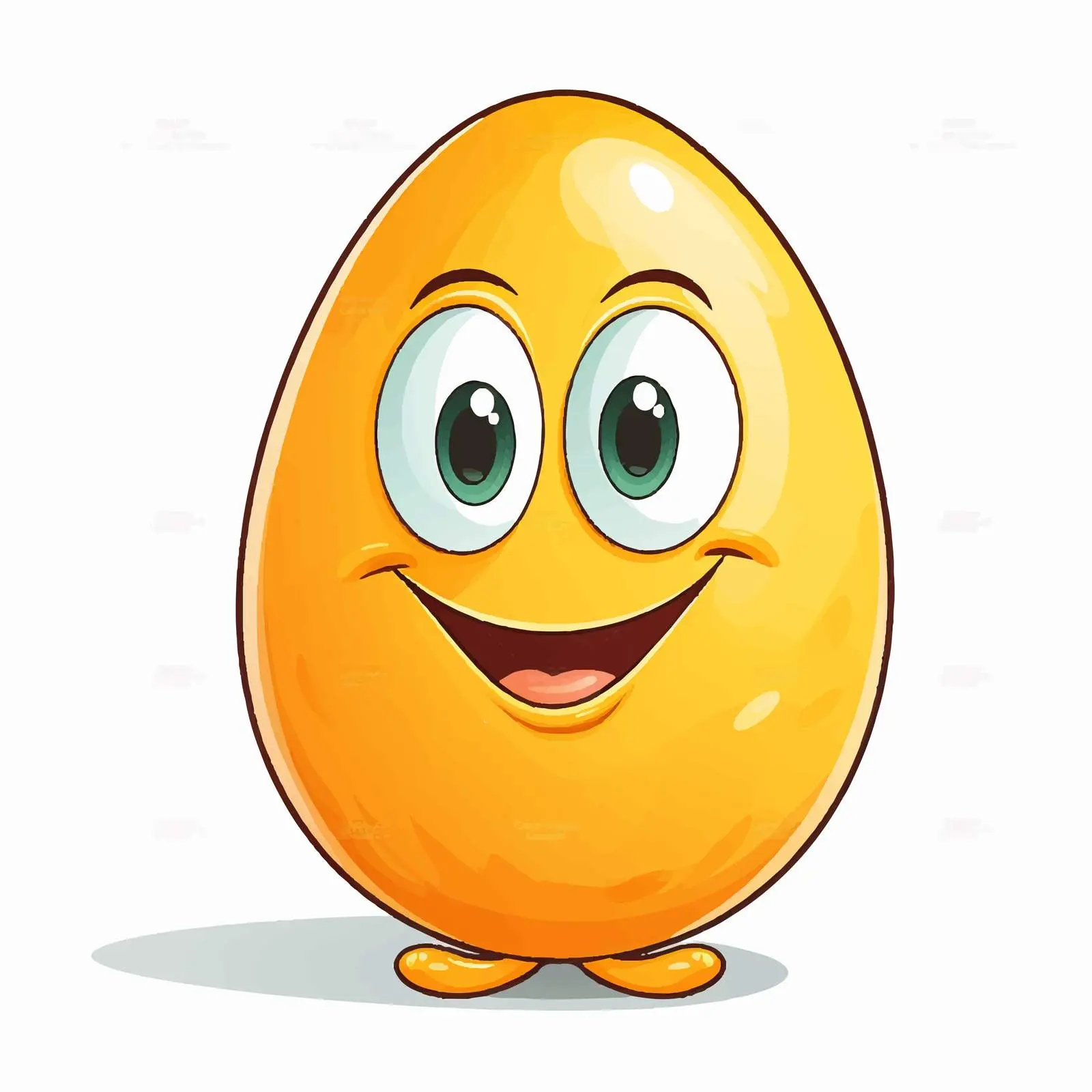Smiling Egg Illustration on White Background — free download from Dotvec