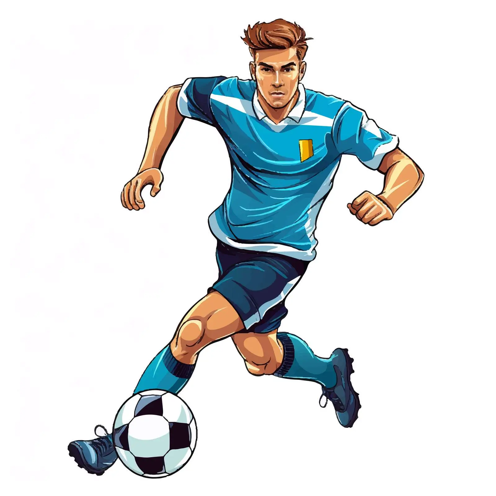 Soccer Player Illustration on White Background — free download from Dotvec