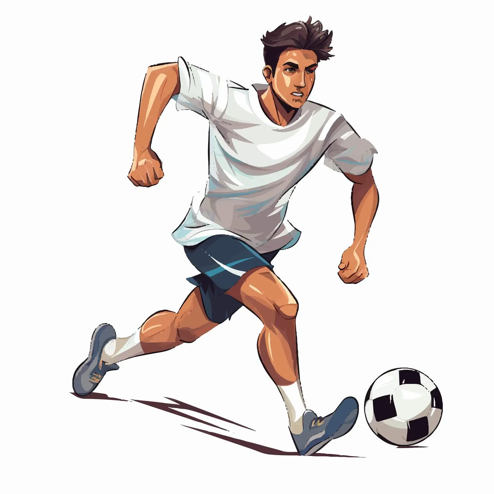Soccer Player Illustration on White Background — free download from Dotvec