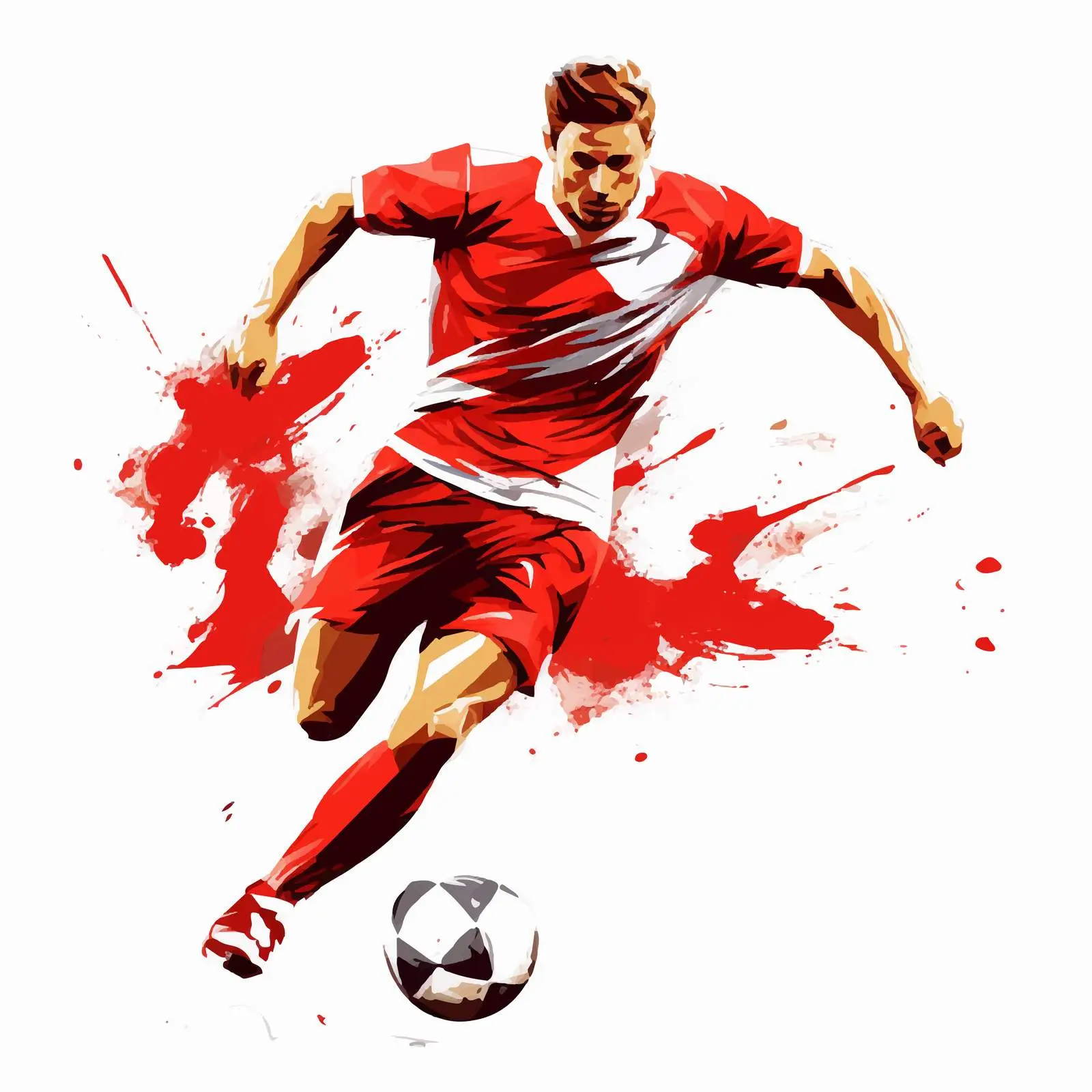 Soccer Player Illustration on White Background — free download from Dotvec