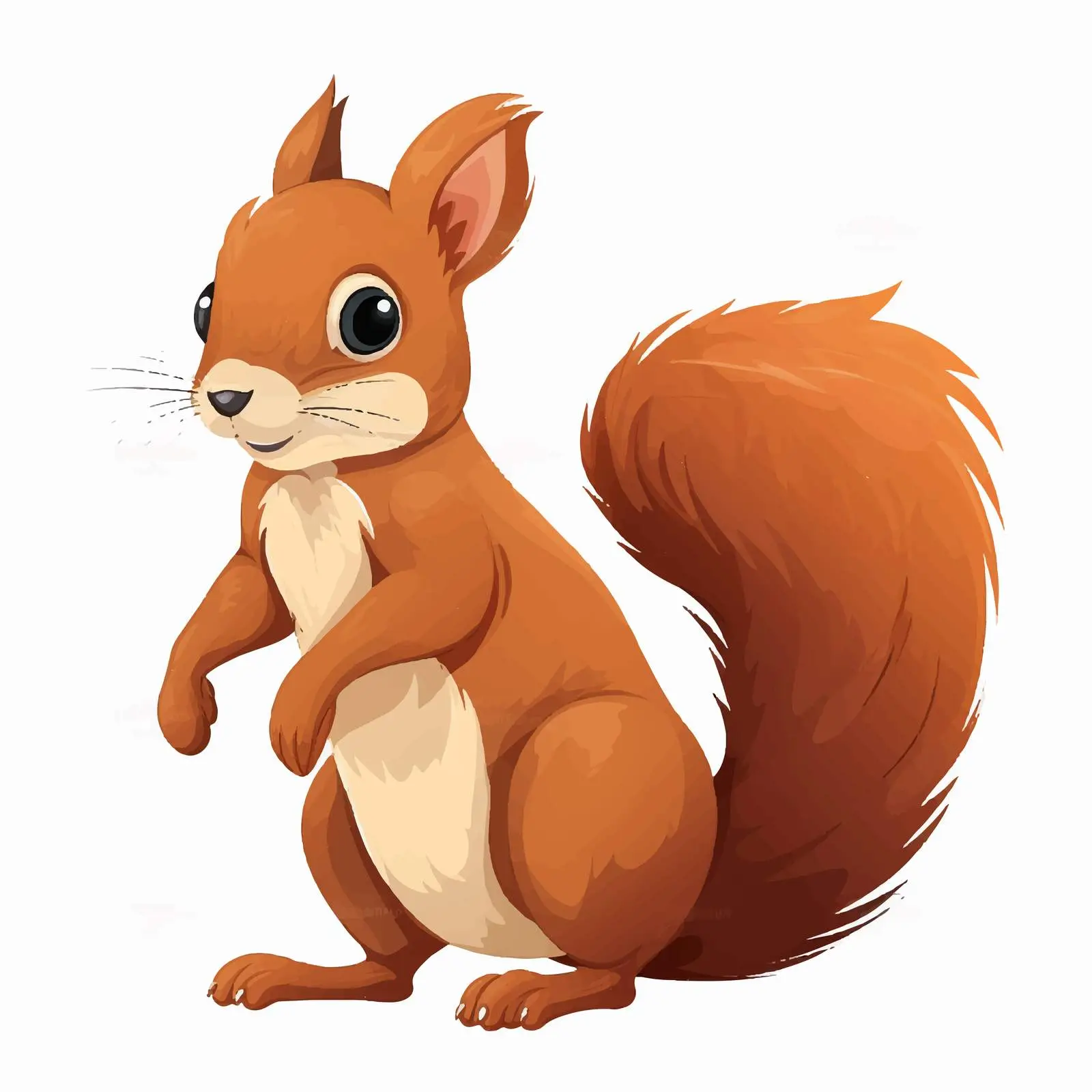 Cartoon Squirrel Illustration on White Background — free download from Dotvec