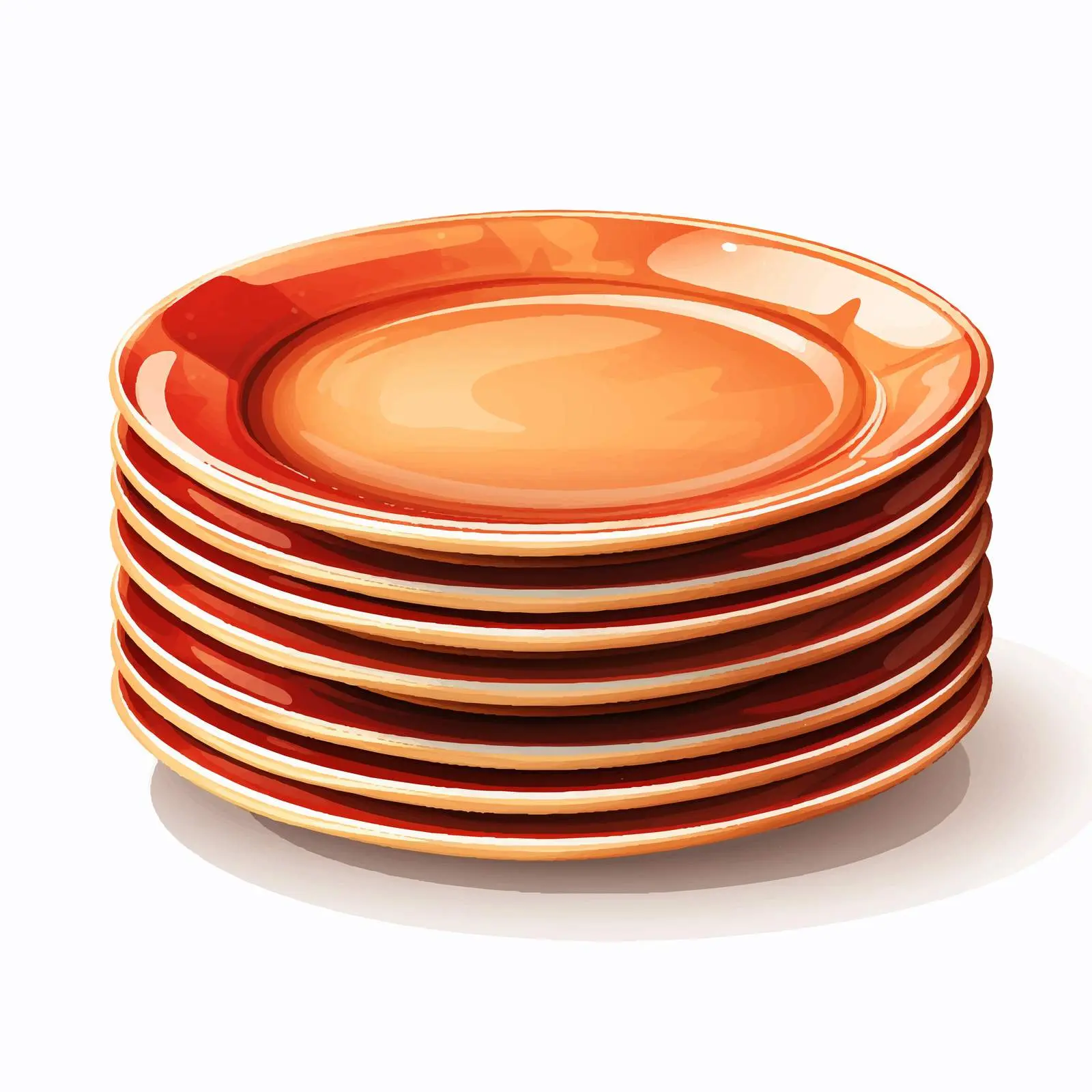 Colorful Cartoon Stack of Plates Illustration — free download from Dotvec