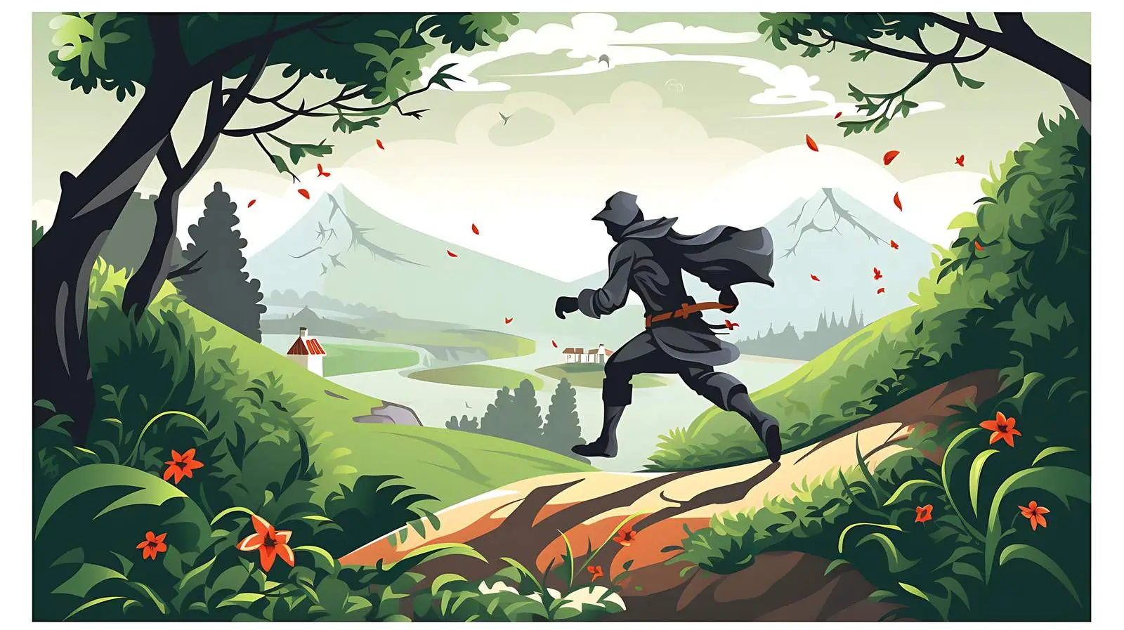 Nature-Themed Thief Illustration – free deception image from Dotvec