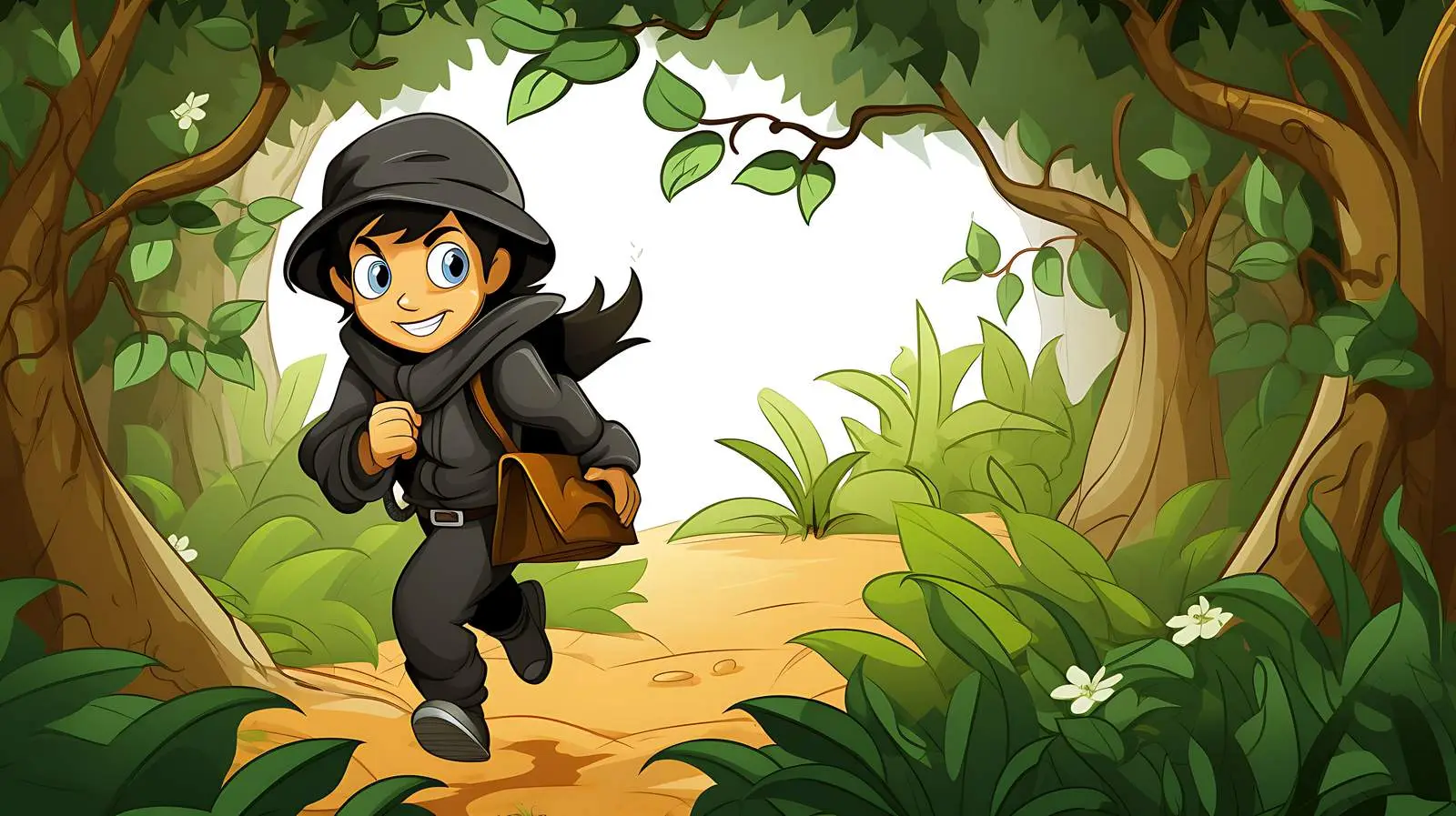 Thief in Beautiful Nature Illustration — free download from Dotvec