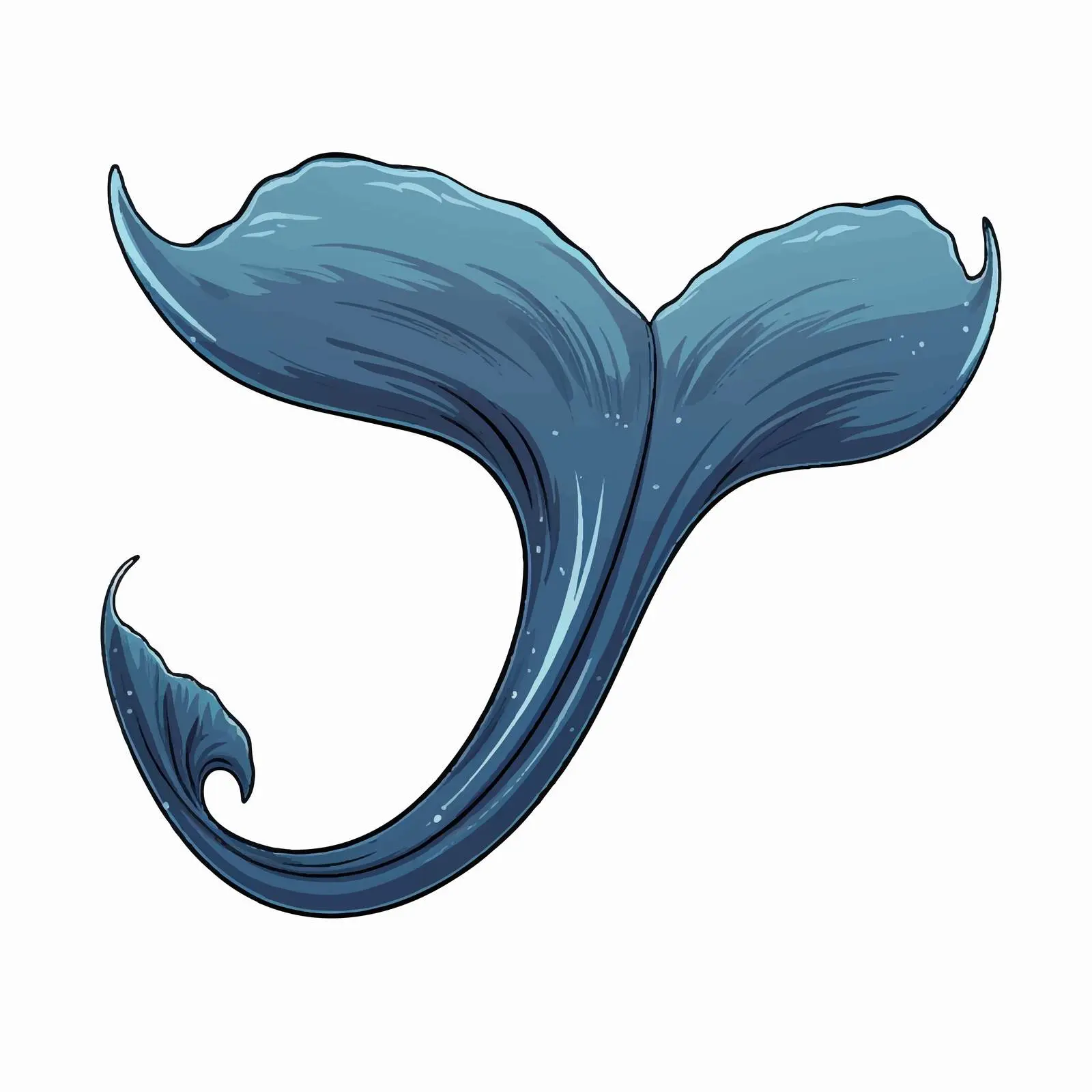 Whale Tail Vector Illustration for Commercial Use — free download from Dotvec