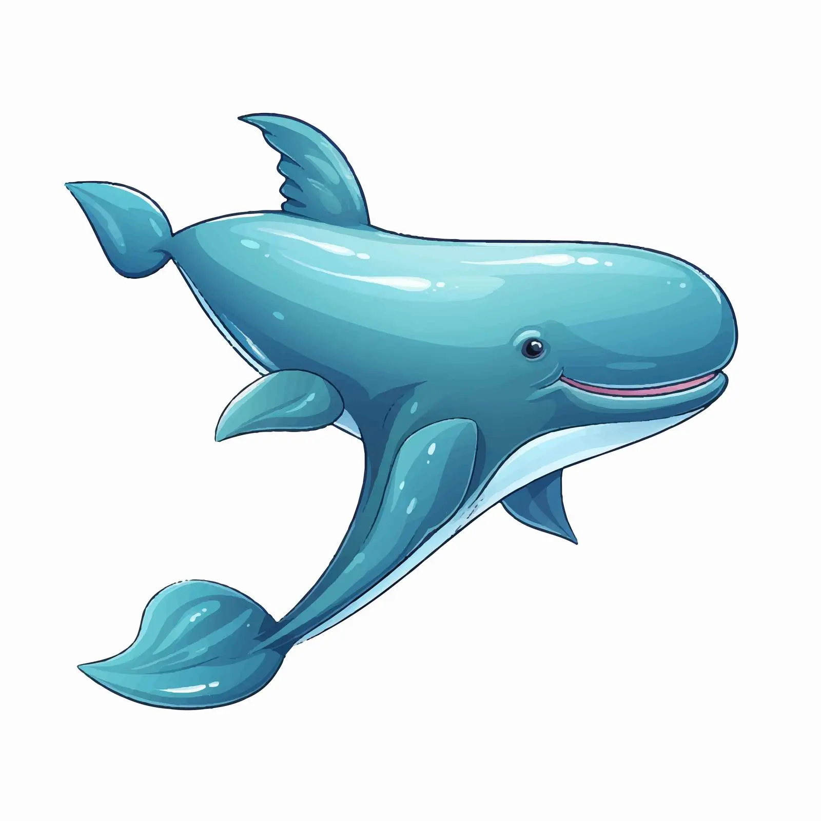 Whale Tail Cartoon Vector Illustration — free download from Dotvec