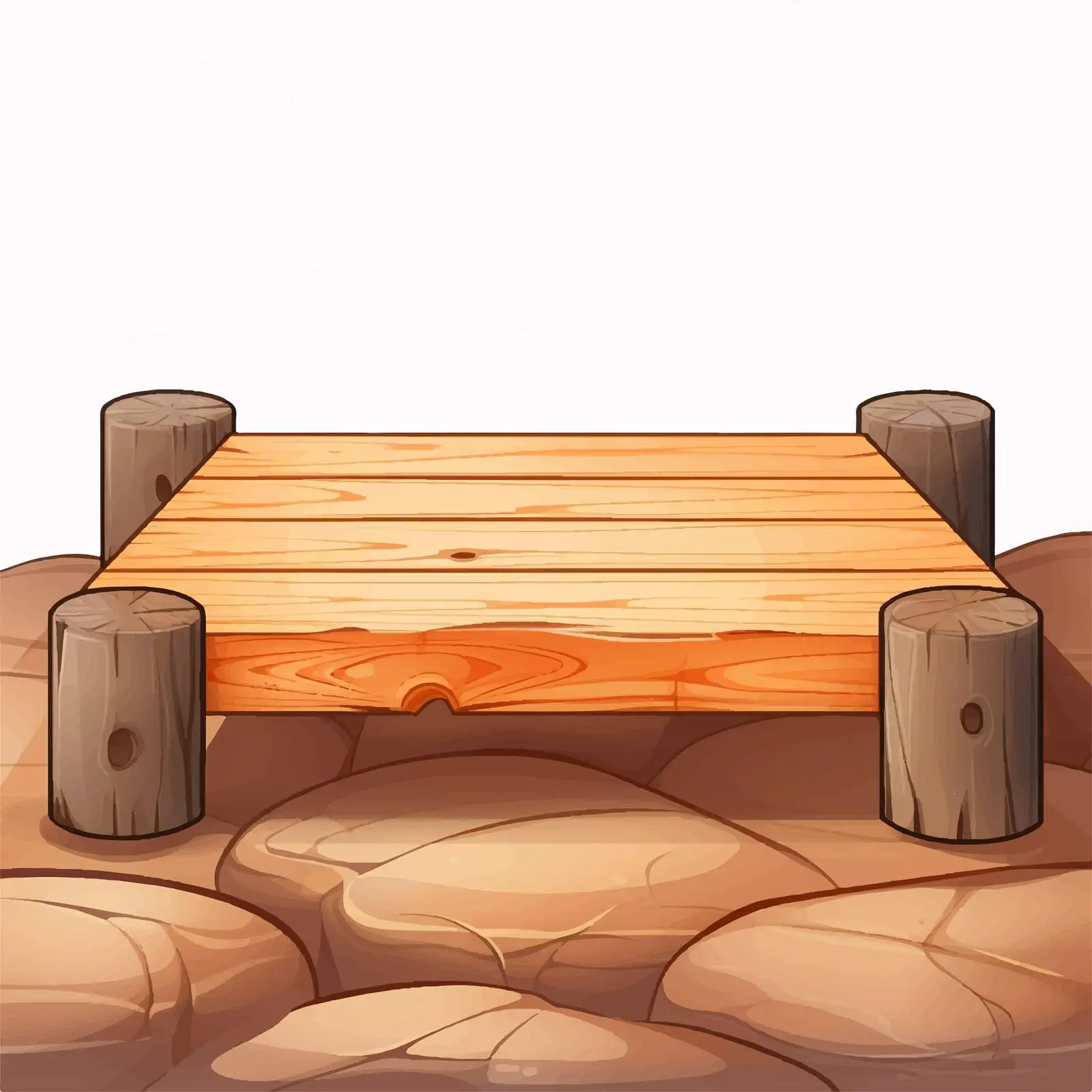Wooden Platform Cartoon Vector Illustration — free download from Dotvec