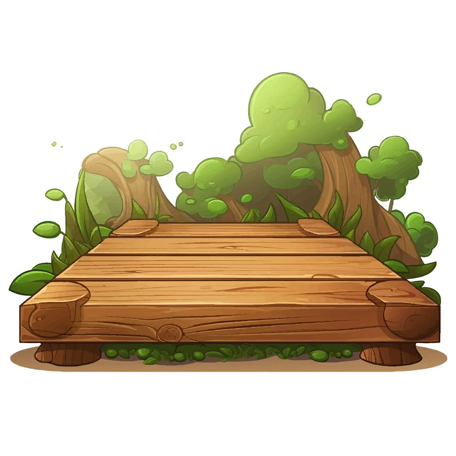 Wooden Platform Cartoon Vector Illustration — free download from Dotvec