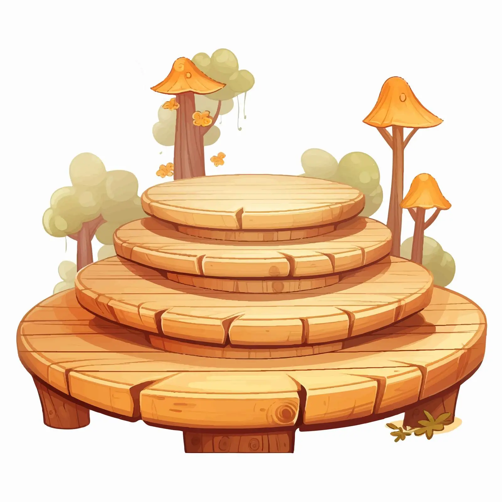 Wooden Platform Vector Illustration — free download from Dotvec