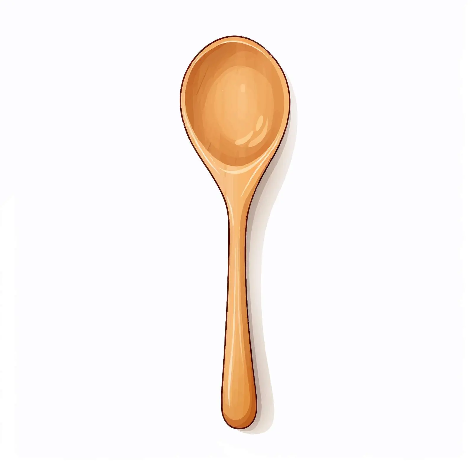 Wooden Spoon Illustration on White Background — free download from Dotvec