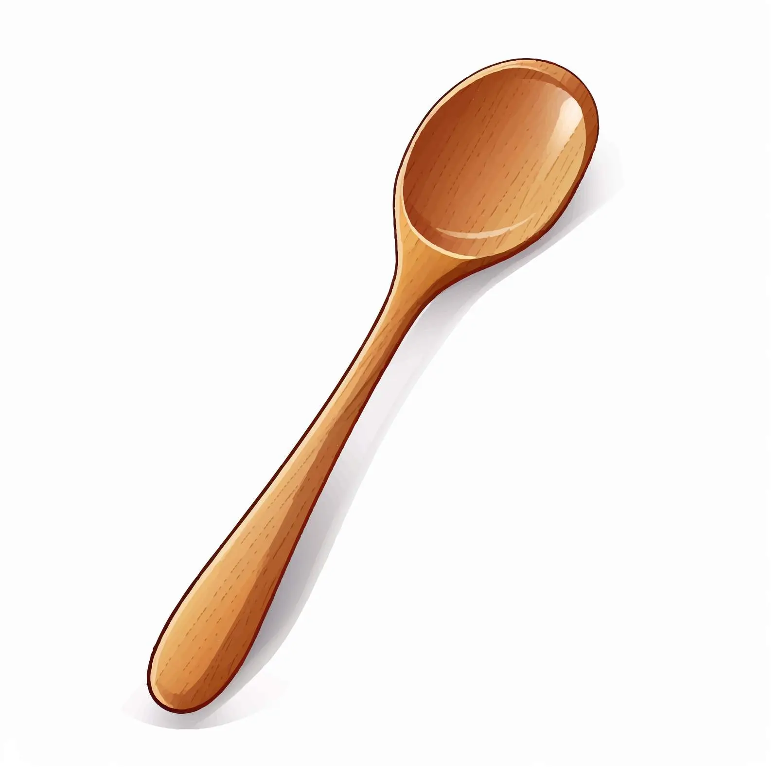Wooden Spoon Illustration on White Background — free download from Dotvec