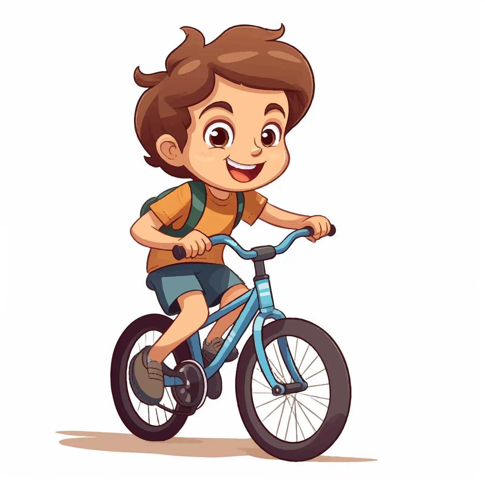 Young Boy Riding Bicycle Vector Illustration — free download from Dotvec