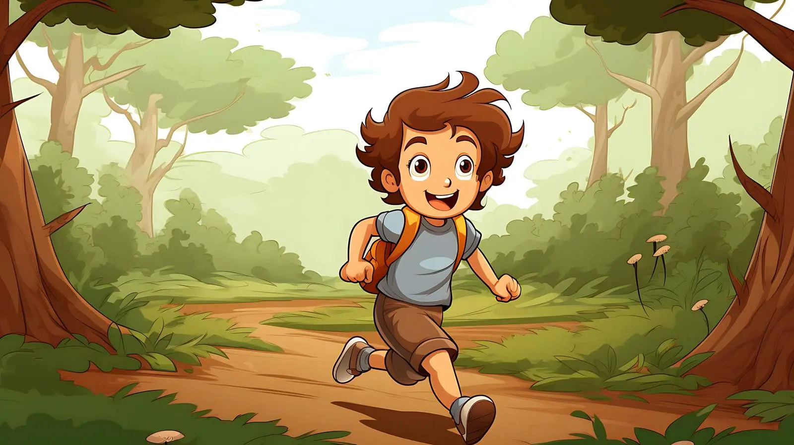 Dynamic Child Running Illustration — free download from Dotvec